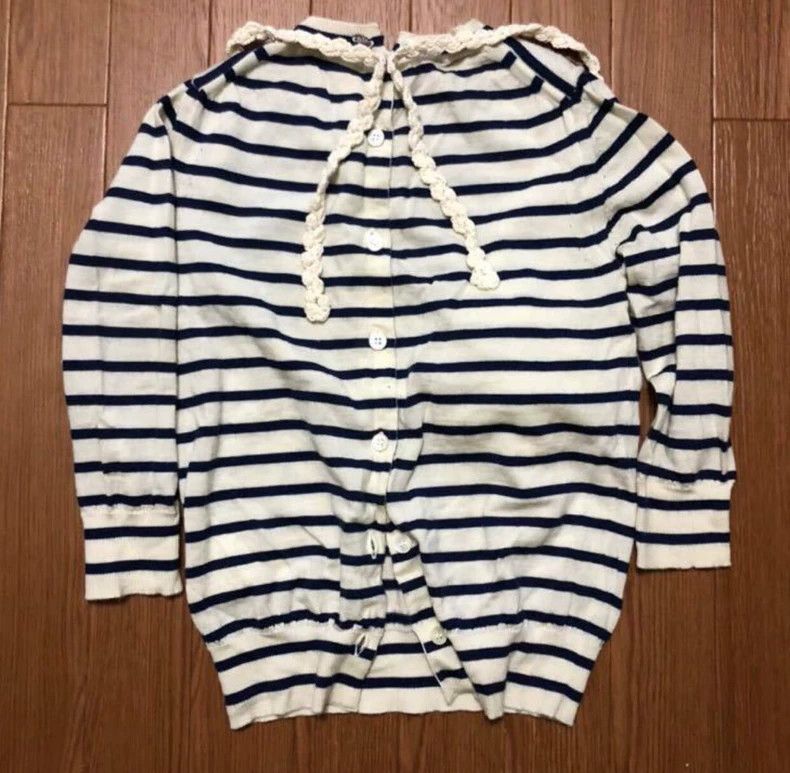 Comme des Garcons Comme Des Garcons Striped knit cardigan \n Back button fro Size S / US 4 / IT 40 - 2 Thumbnail