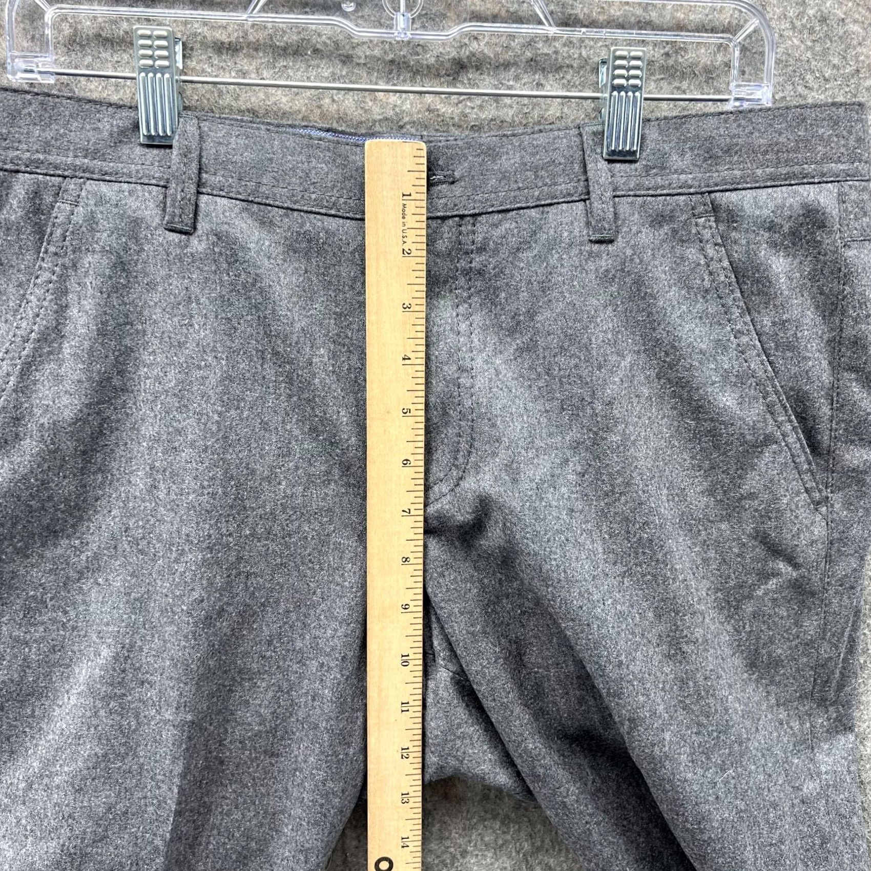 Vintage VINTAGE: NO Hugo Boss Pants Men 34R Gray Chino Pleated Dress Casual Wool Trousers Size US 34 / EU 50 - 6 Thumbnail