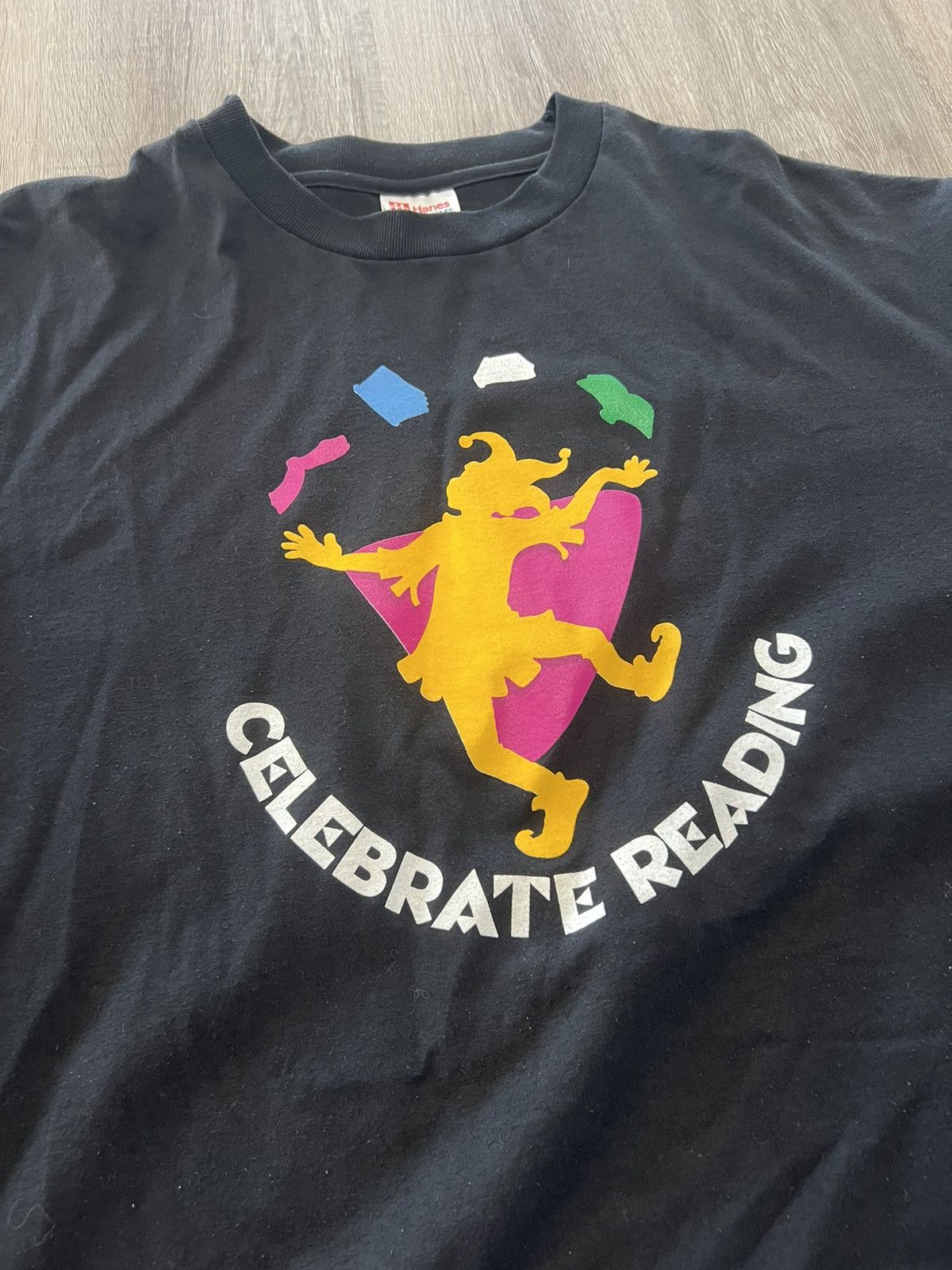 Hanes “Celebrate Reading” Jester Graphic Tee Size US XL / EU 56 / 4 - 2 Thumbnail
