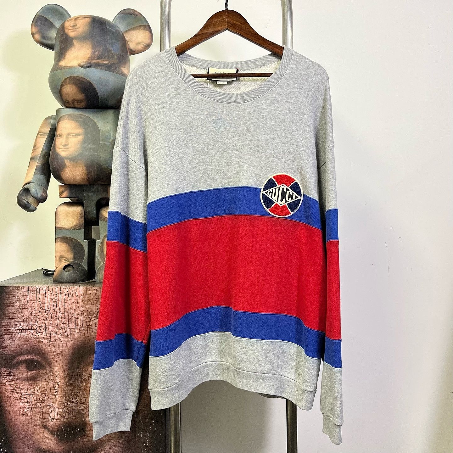 Gucci Gucci Stripe Logo Sweatshirt Size L Size US L / EU 52-54 / 3 - 1 Thumbnail