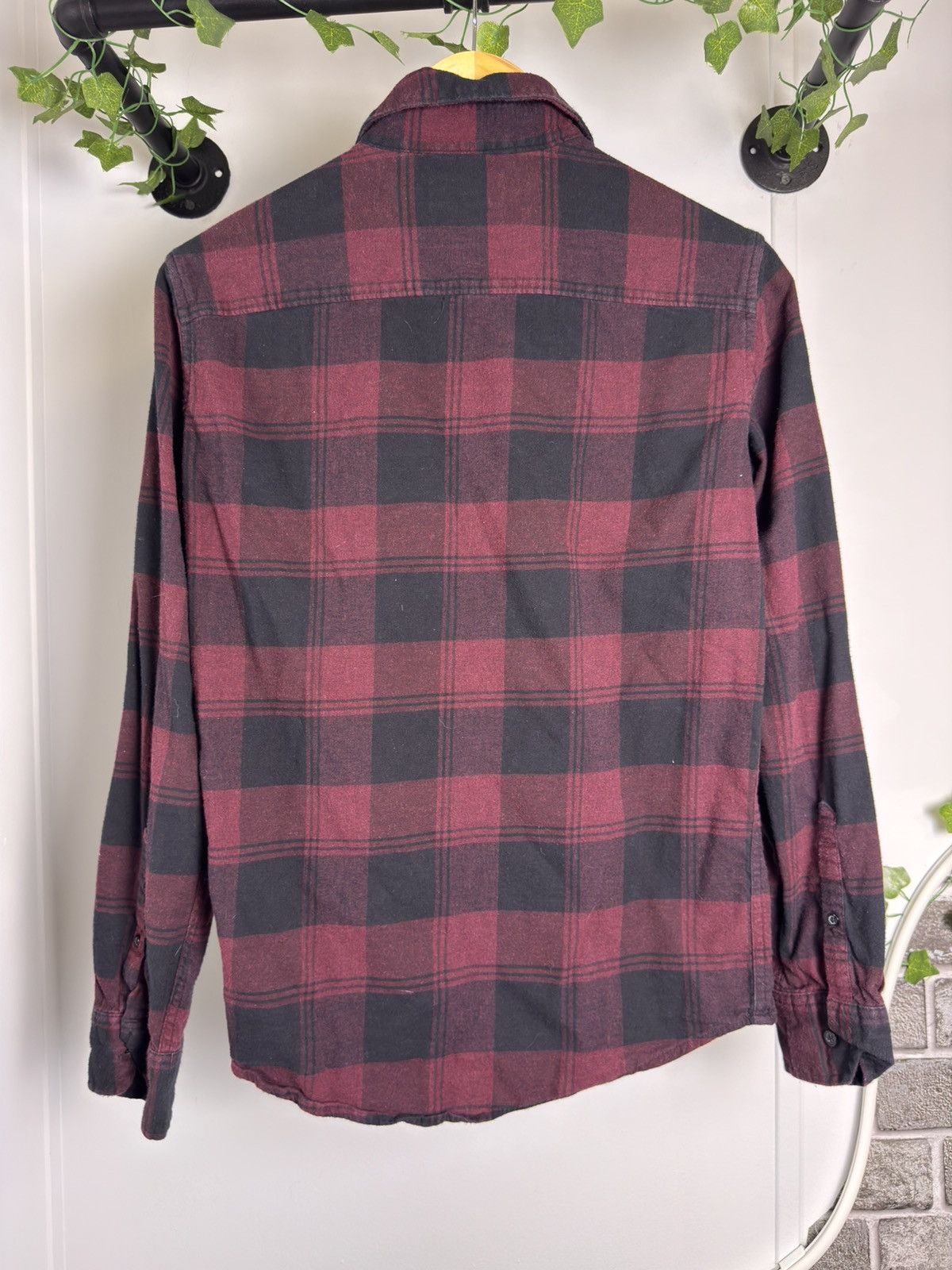 Apt. 9 APT.9 Red Black Plaid Flannel Button Up Excellent Condition Size US S / EU 44-46 / 1 - 3 Thumbnail