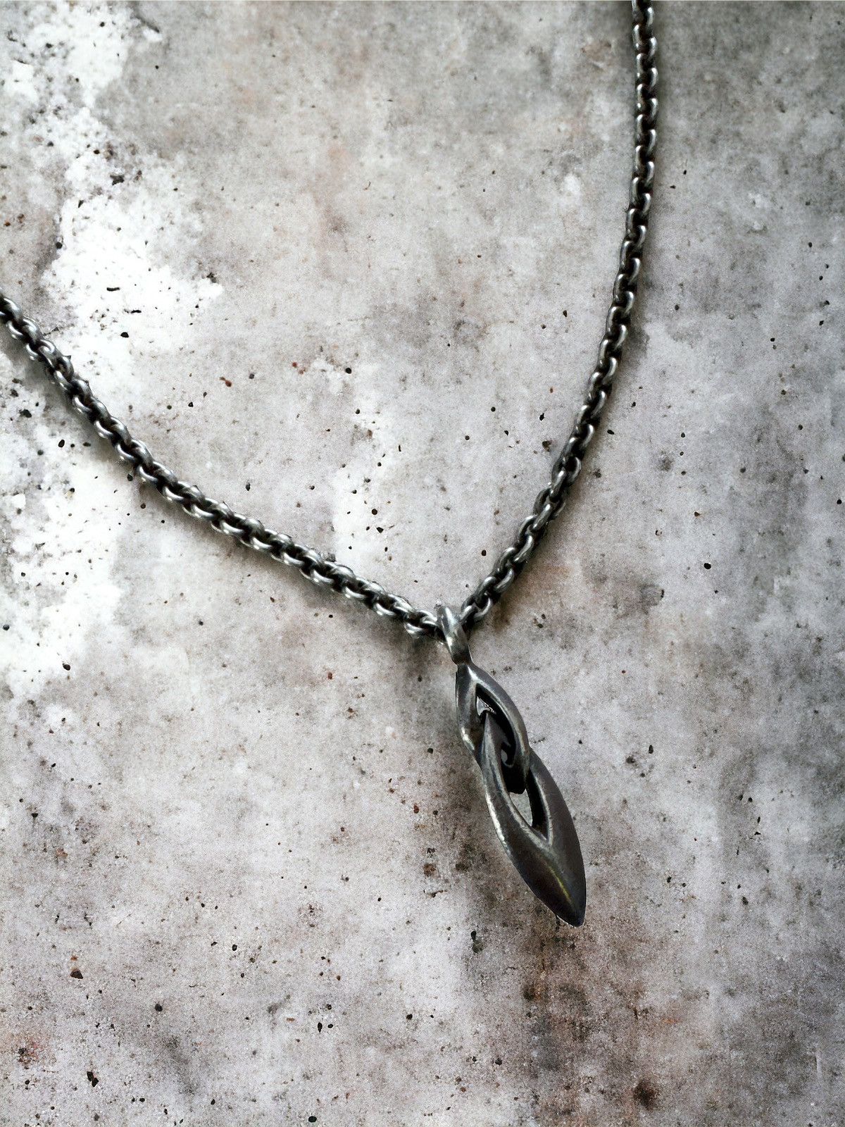ABSTRACT 925 STERLING SILVER PENDANT JAPAN