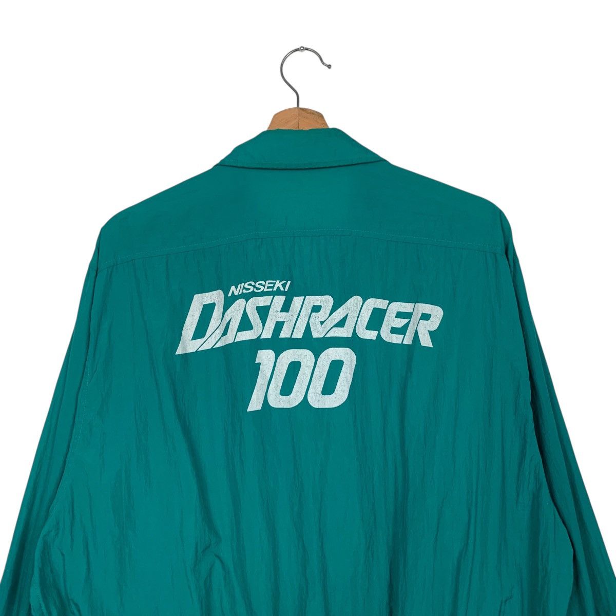 Japanese Brand NISSEKI DASHRACER 100 Green Collar Light Jacket #1661-C74 Size US L / EU 52-54 / 3 - 2 Thumbnail