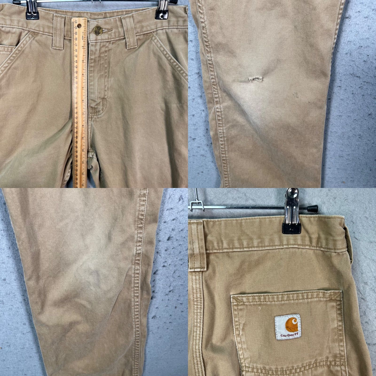Carhartt Carhartt Mens Pants Khakis 30 x 31 Relaxed Fit Cotton Beige Workwear 5-Pocket Mens Pants Straight Leg Vintage No N/A Size US 30 / EU 46 - 8 Thumbnail