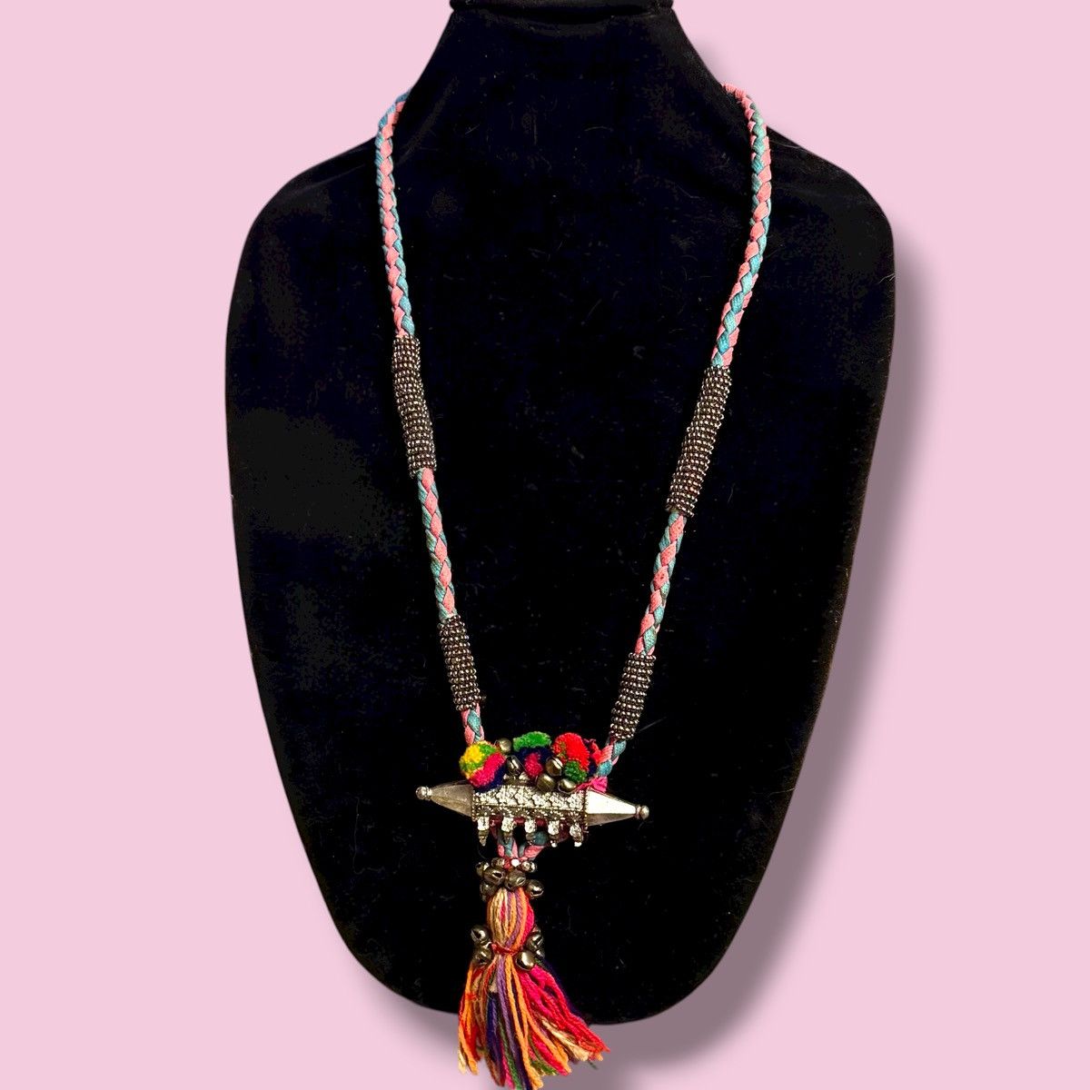 Other Funky Bohemian tribal pom pom tassel necklace Size ONE SIZE - 1 Thumbnail