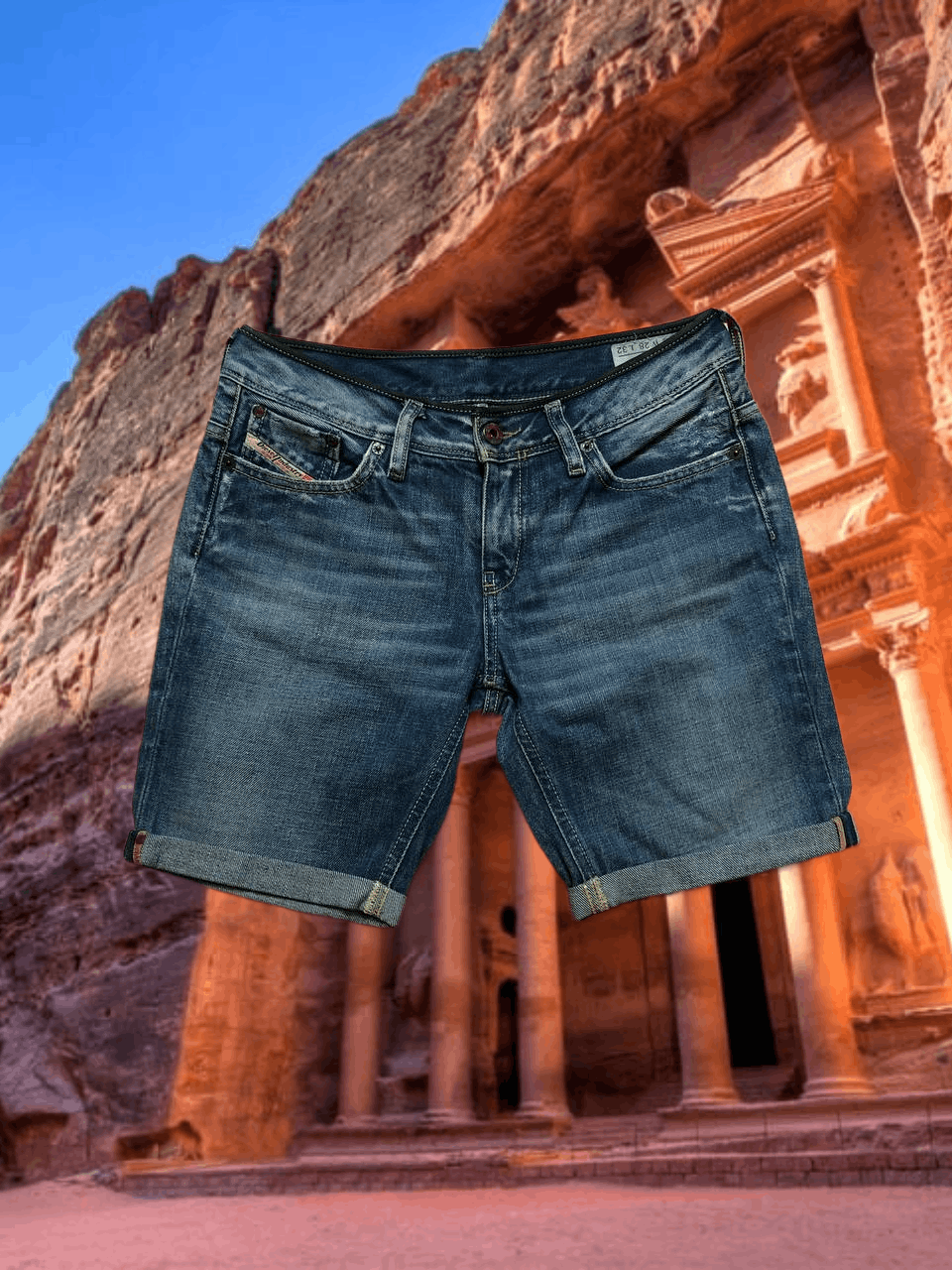 Diesel Vintage denim shorts Diesel BEBEL crazy Y2K streetwear Size 28" / US 6 / IT 42 - 1 Thumbnail