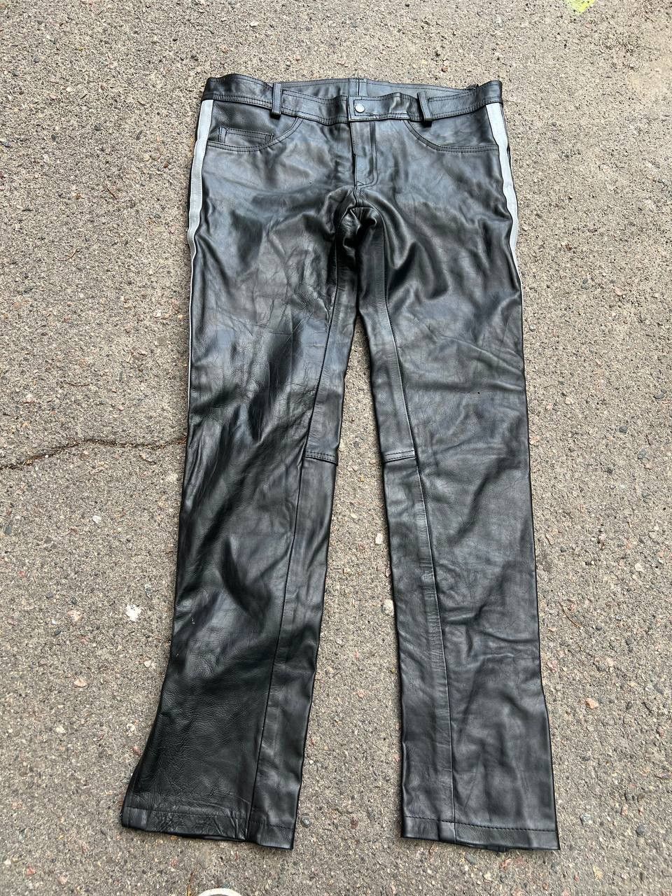 Leather × Vintage Vintage Y2K Motorcycle Leather Opium Pants Carti Style Size US 34 / EU 50 - 1 Thumbnail