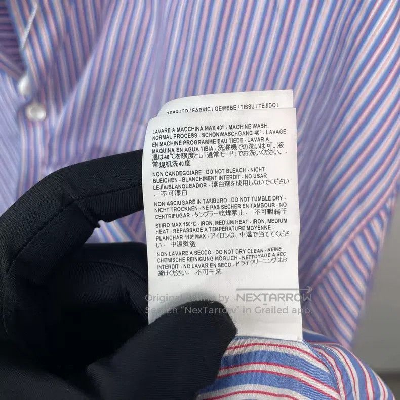 Balenciaga Balenciaga Striped Shirt Blue Size S / US 4 / IT 40 - 5 Thumbnail
