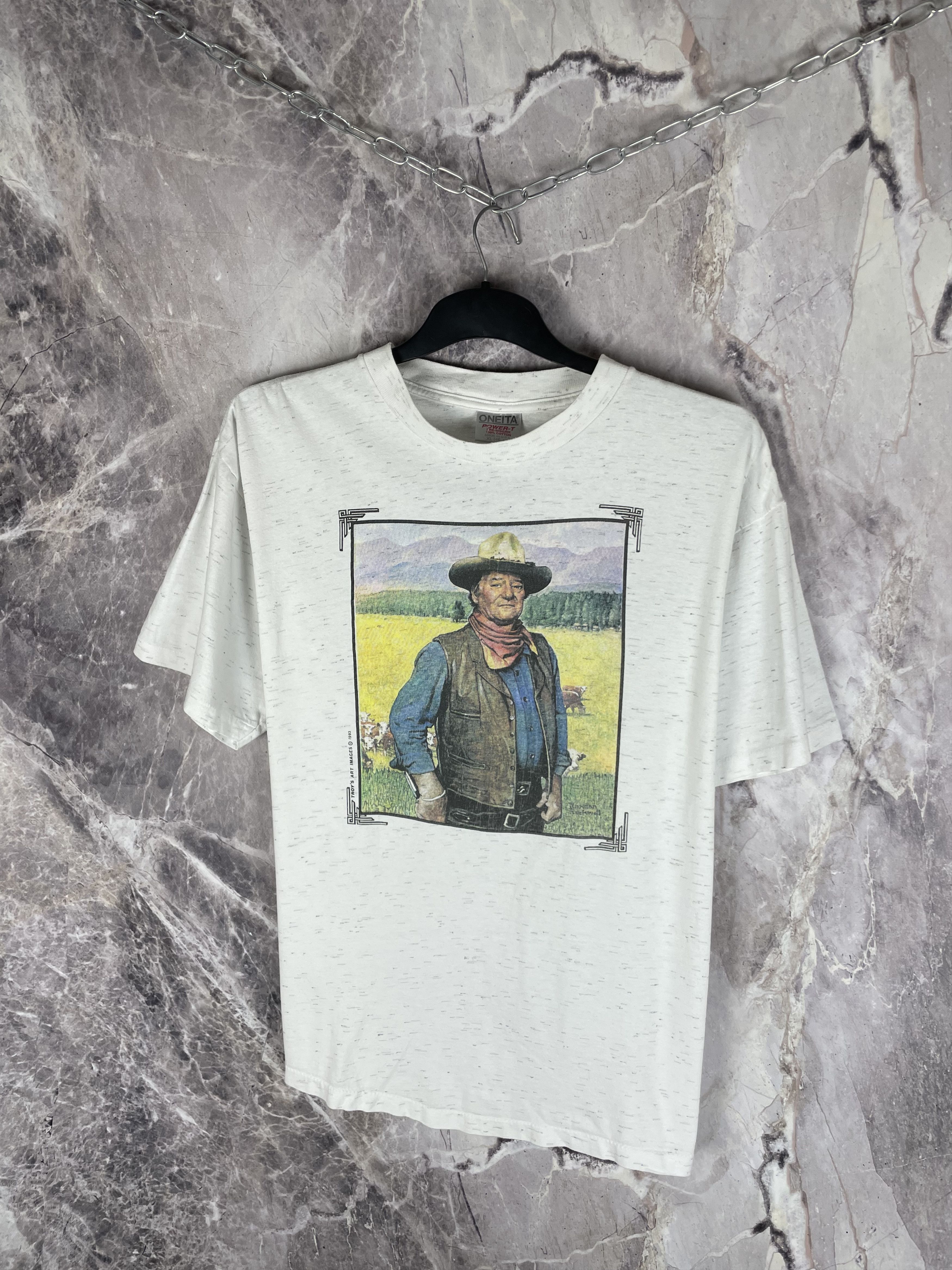 Vintage Vintage John Wayne 1993 Tee Size US XL / EU 56 / 4 - 2 Thumbnail