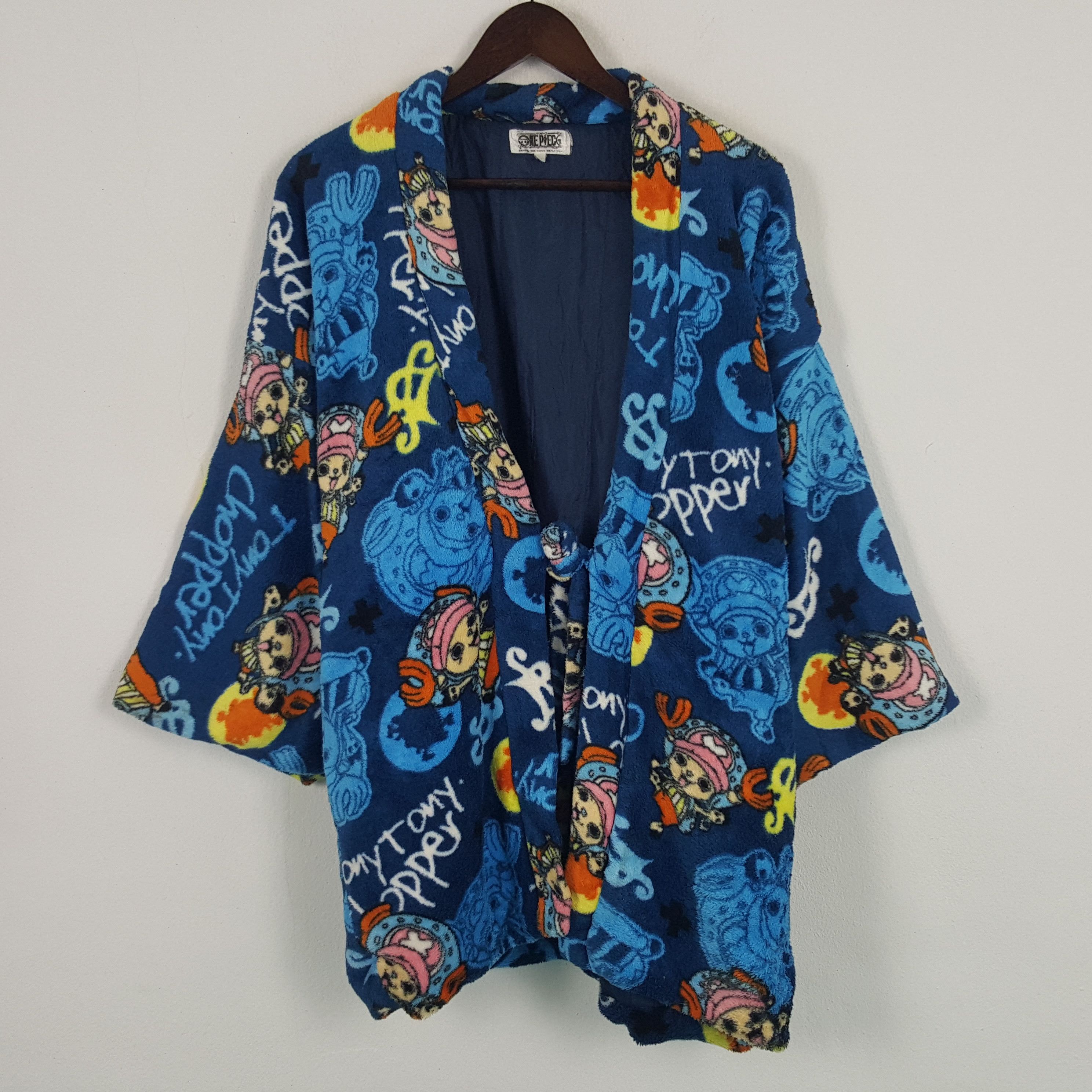 One Piece × Vintage One Piece Japanese Anime Velvet Kimono Japanese Jacket Size US M / EU 48-50 / 2 - 1 Thumbnail