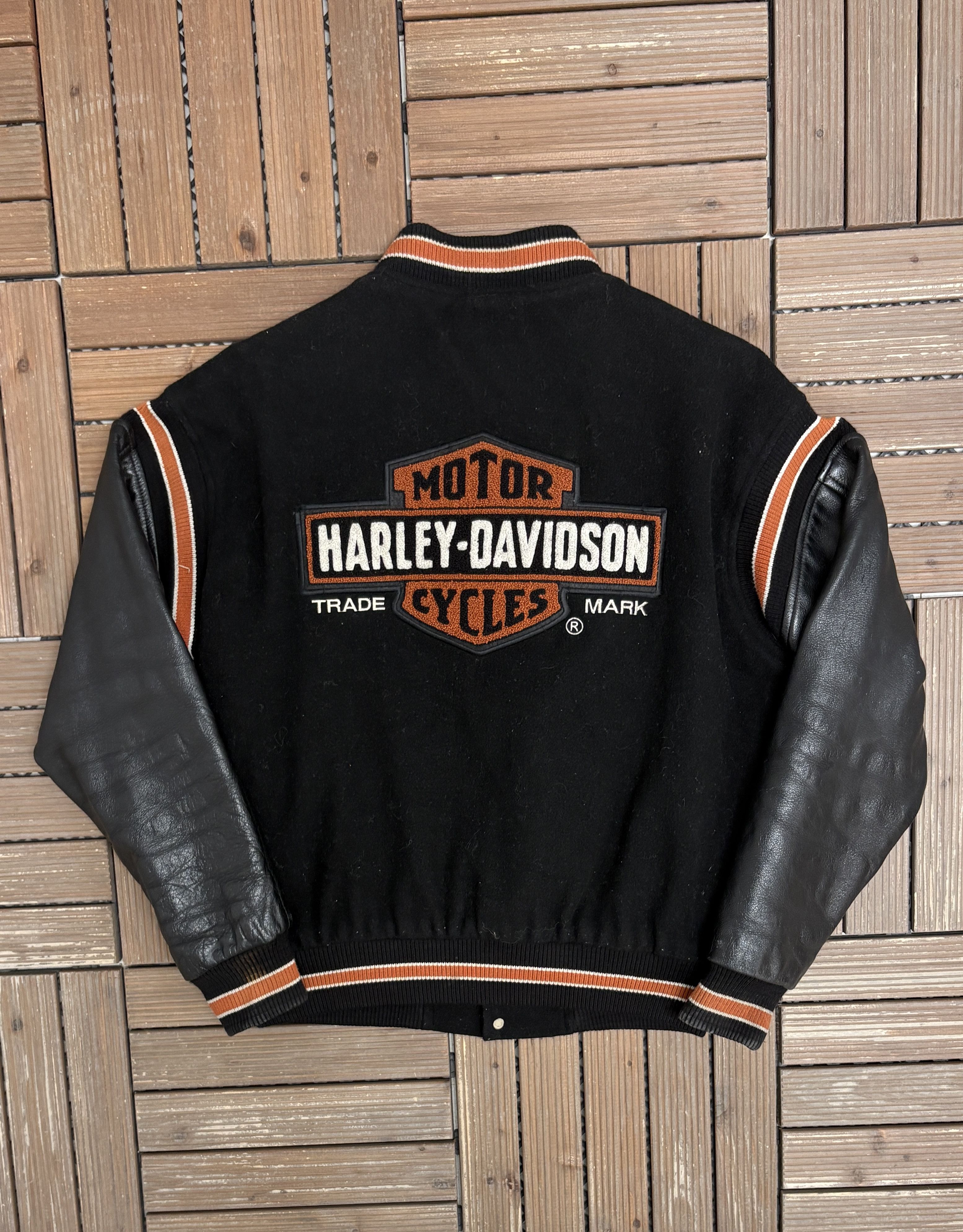 Vintage Harley Davidson Embroidered Vintage Black Bomber Jacket Size US S / EU 44-46 / 1 - 4 Thumbnail