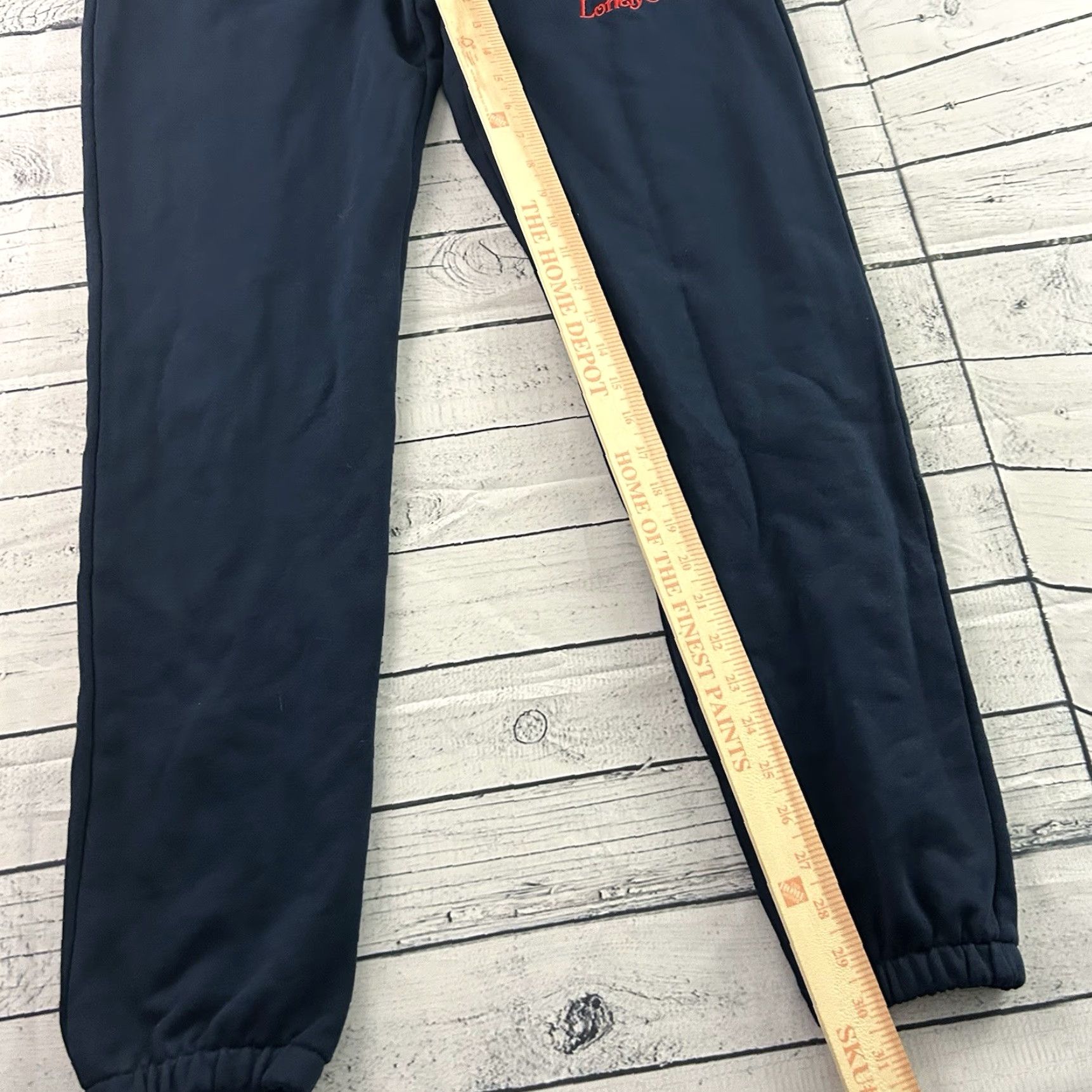 Vintage Lonely Ghost Sweatpants Mens M Dark Blue Casual Pants Ghost Size US 31 - 2 Thumbnail