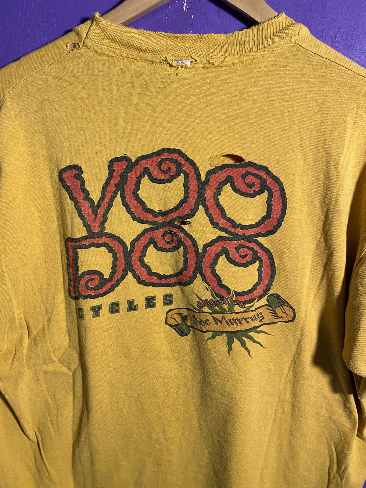 Other Vintage 90s Voodoo Cycles distressed art tee Size US XL / EU 56 / 4 - 3 Thumbnail
