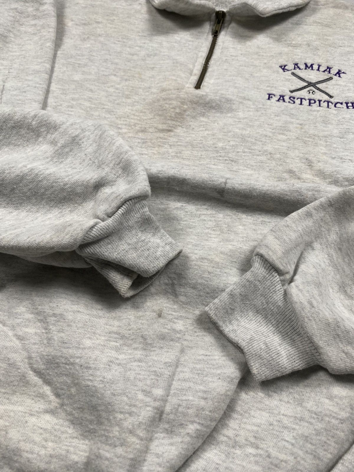 Jerzees Vintage 90s Kamiak Fastpitch Arntson Quarter Zip Size US XL / EU 56 / 4 - 3 Thumbnail