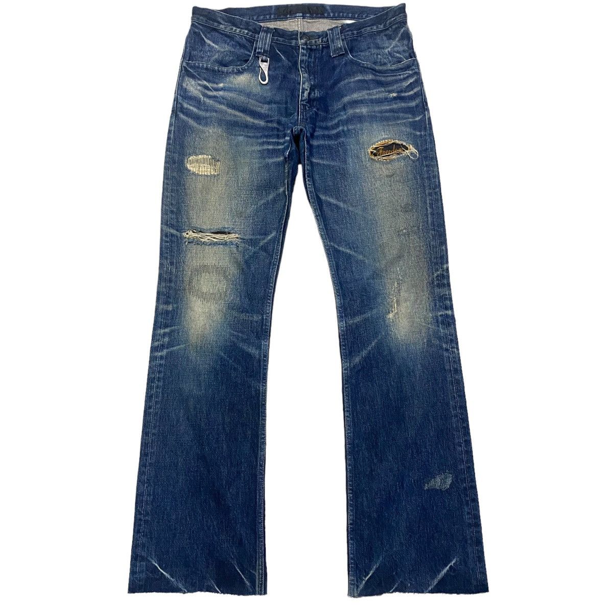 roarguns Roarguns Distressed Denim Flare Jeans Size US 34 / EU 50 - 2 Thumbnail