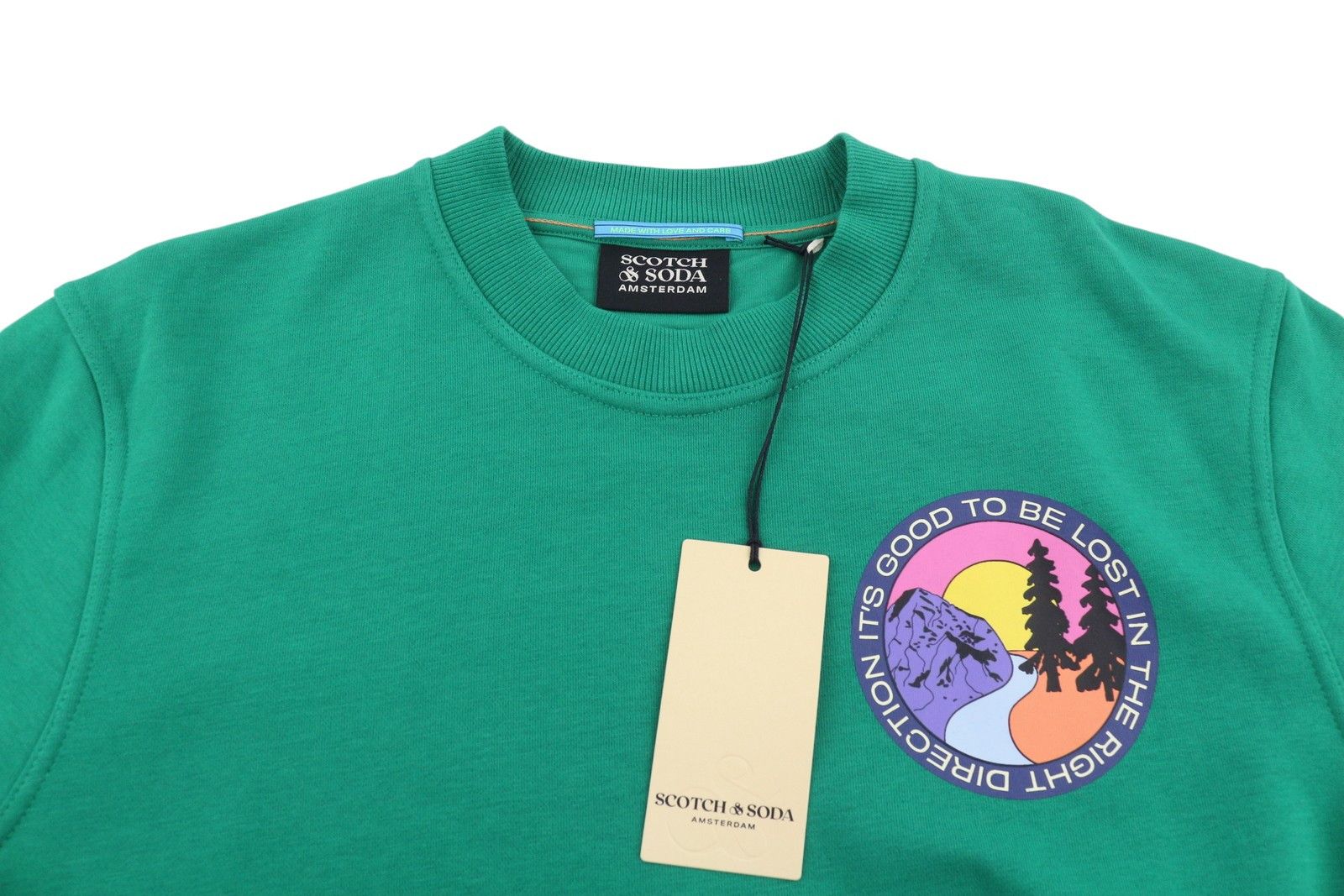 Scotch & Soda M Green Cotton Blend Sweatshirt 88554 Size US M / EU 48-50 / 2 - 4 Thumbnail