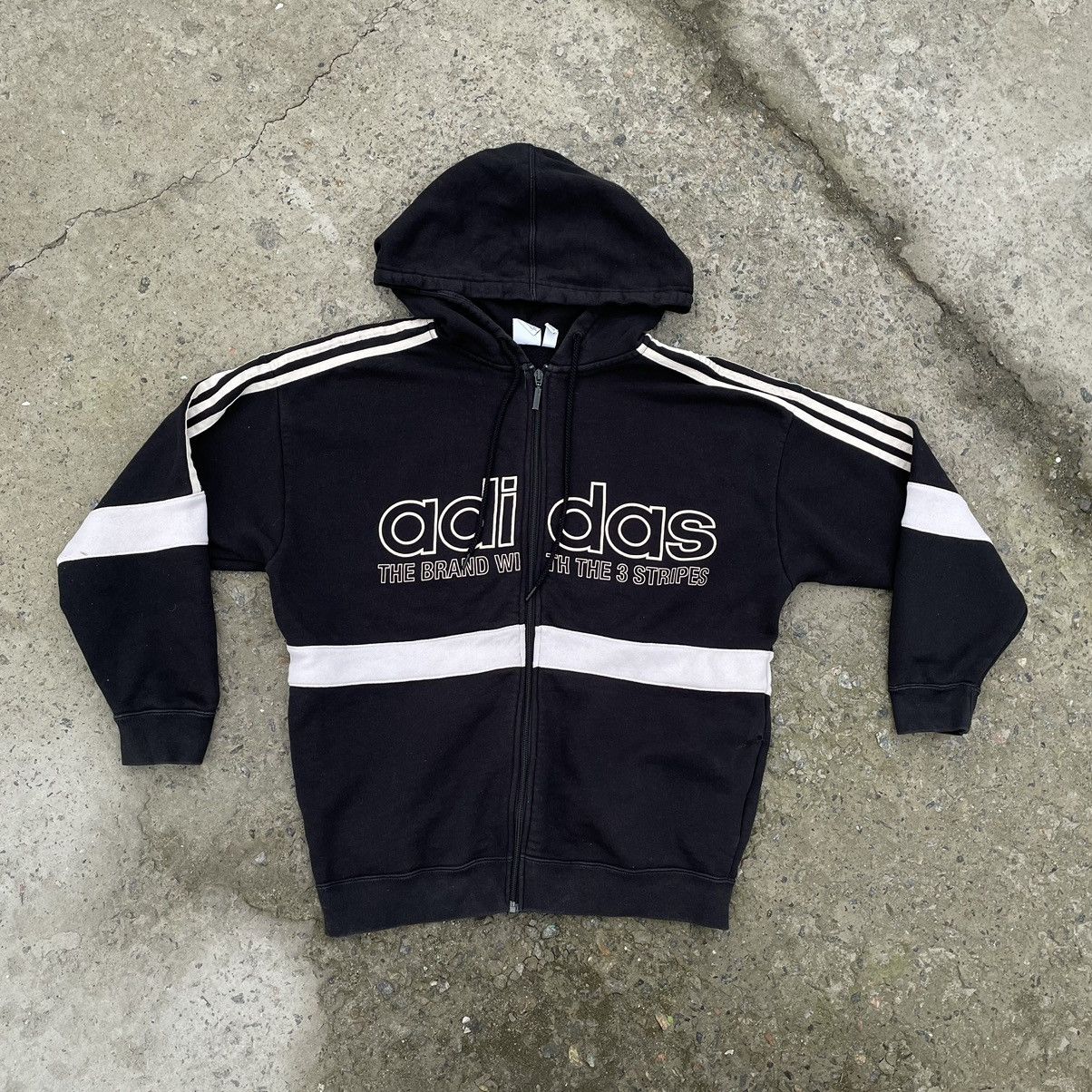 Adidas Vintage Adidas Zip Hoodie Big Logo Y2K 90s USA Size US S / EU 44-46 / 1 - 1 Thumbnail