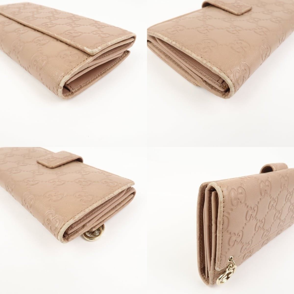 Gucci Gucci Guccissima Interlocking G Leather Wallet Tan Size ONE SIZE - 4 Thumbnail