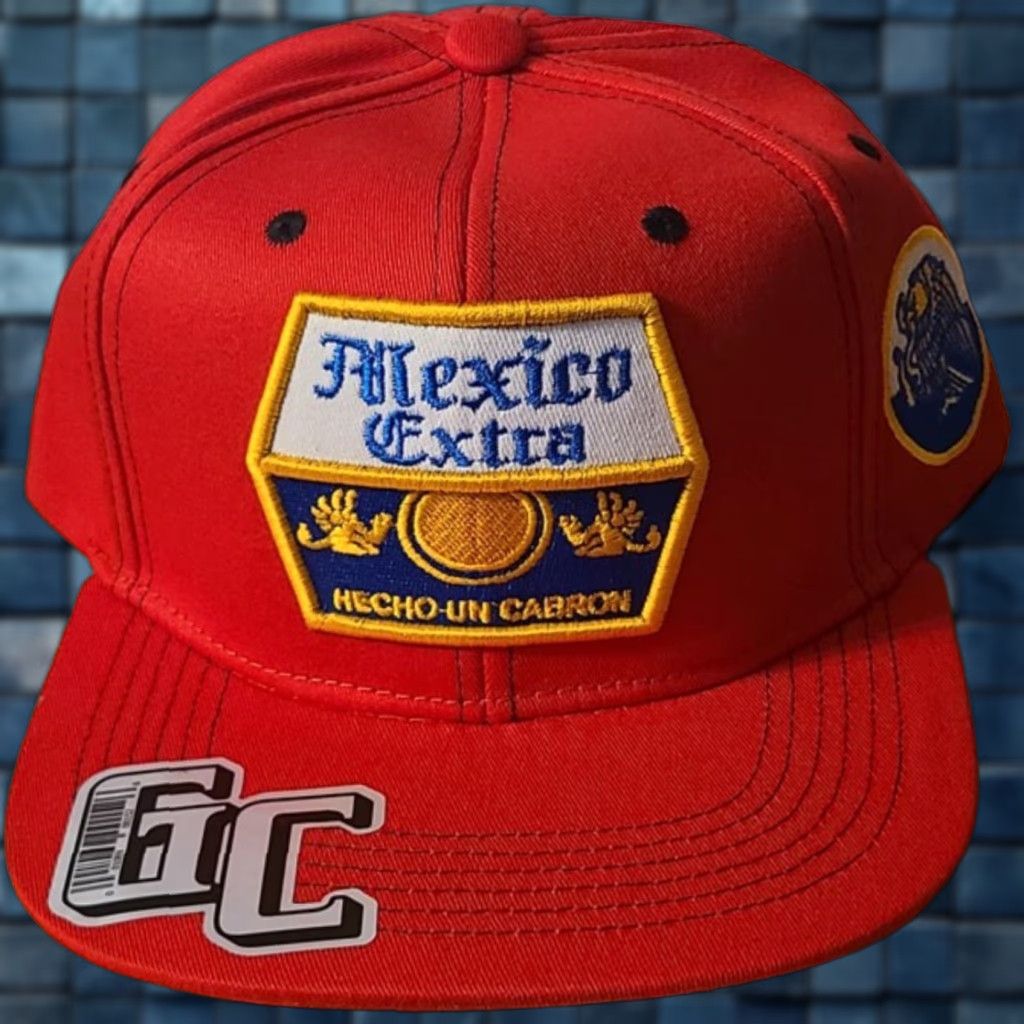 Vintage VINTAGE Mexico Extra Funny Snapback Baseball Cap Mens Adjustable Cotton Red Size ONE SIZE - 1 Thumbnail