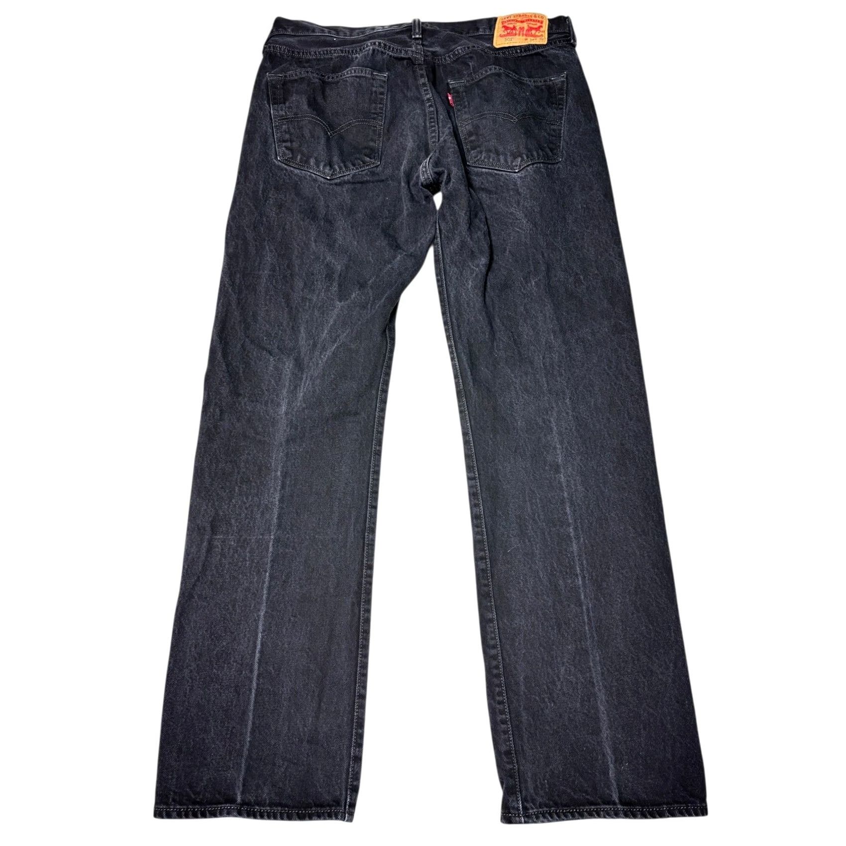 CO Levi Strauss & Co 501 Black Wash Denim Jeans Mens W36 L32 Button Fly Straight Classic Fit 90s Streetwear Denim Pants Size US 36 / EU 52 - 6 Thumbnail