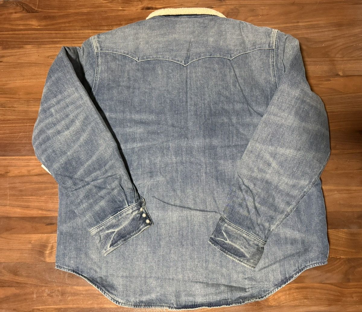 Polo Ralph Lauren Polo Ralph Lauren Fleece-Lined Denim Western Shirt Jacket Size US XXL / EU 58 / 5 - 14 Thumbnail