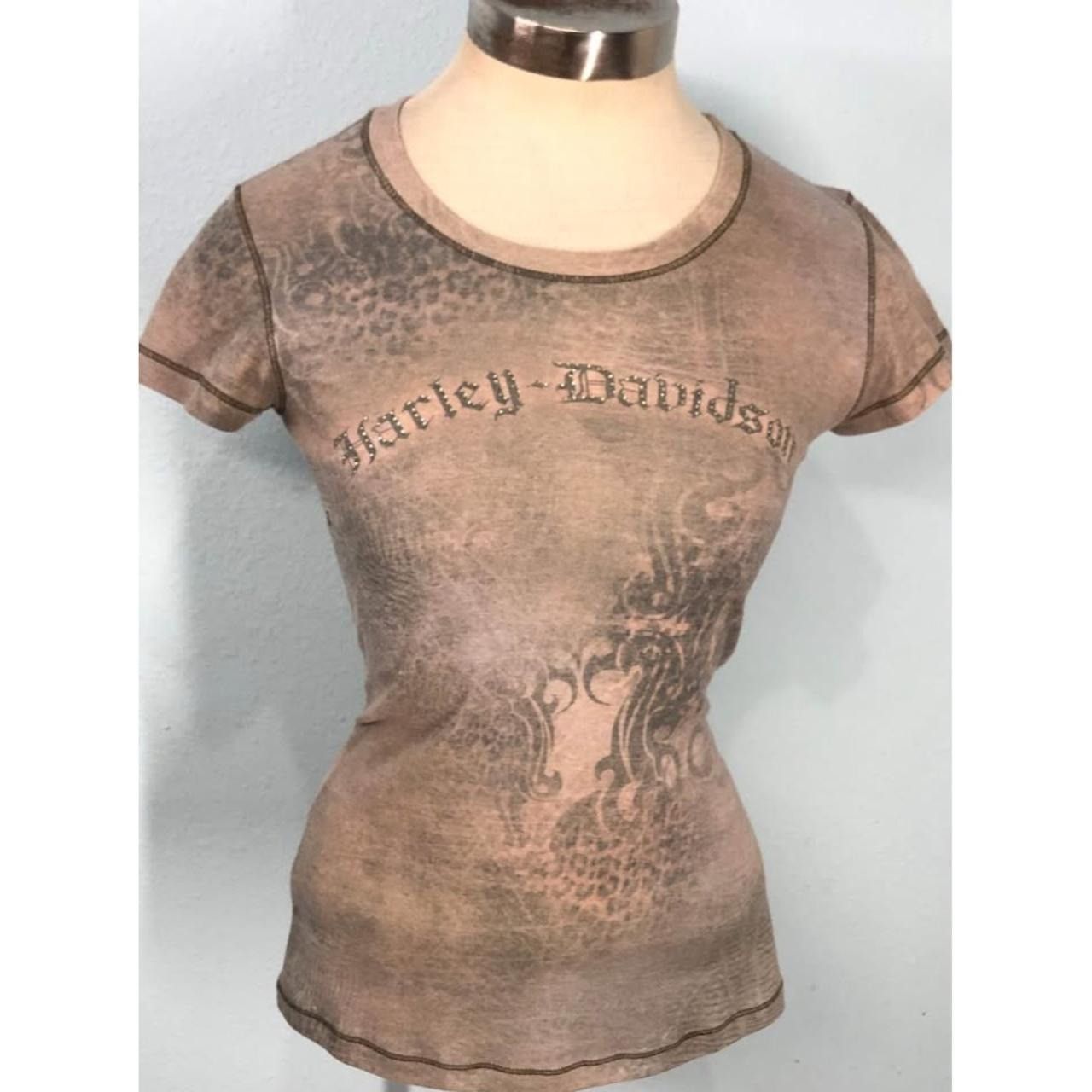 Harley Davidson × Vintage VTG 2008 Harley Davidson Shirt Small Women Full Print Size S / US 4 / IT 40 - 1 Thumbnail