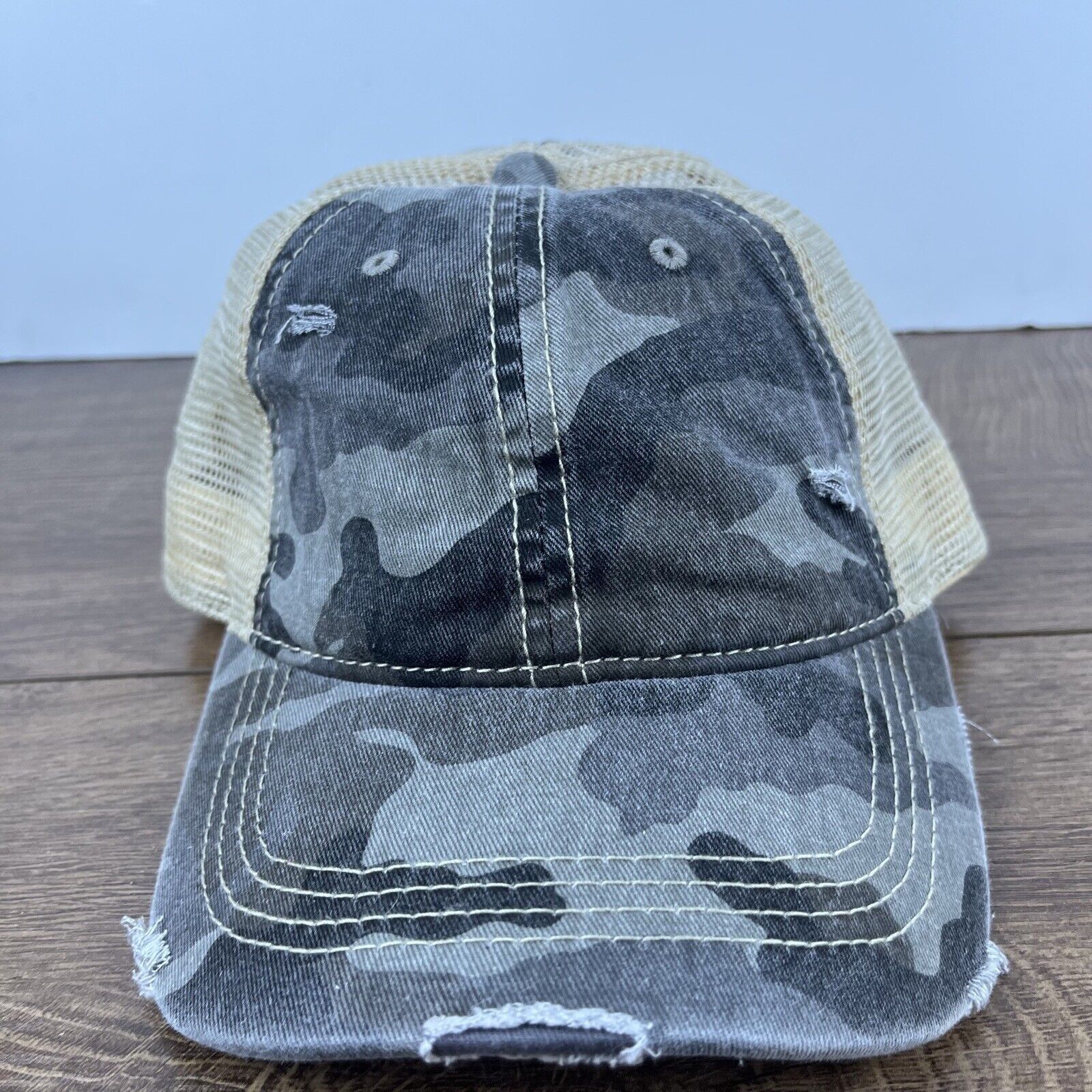 Other CAMO Hunting Hat Gray Green Adjustable Hat Camo Adjustable H Size ONE SIZE - 4 Thumbnail