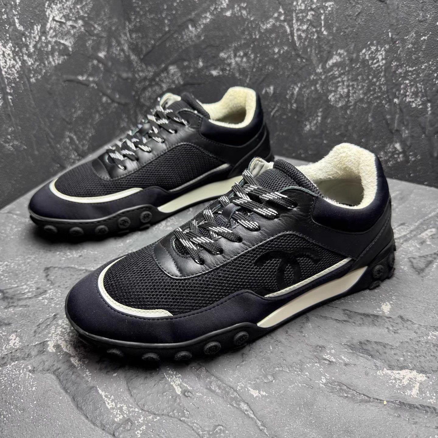 Chanel Chanel Black Sneakers, German Army Trainer style Q10 Size US 6.5 / EU 39-40 - 1 Thumbnail