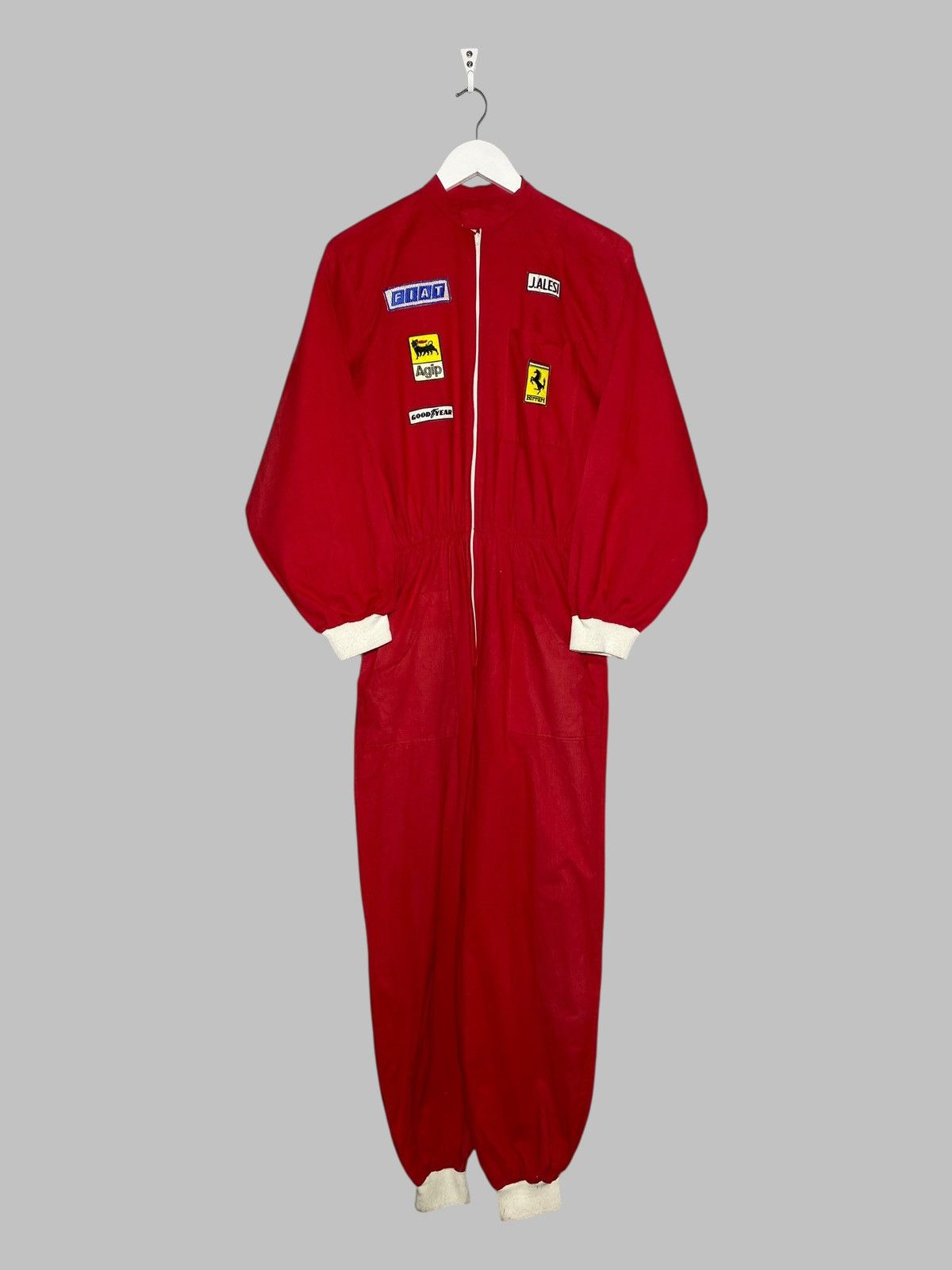 Mens Vintage Ferrari Overall Racing Jacket Size L