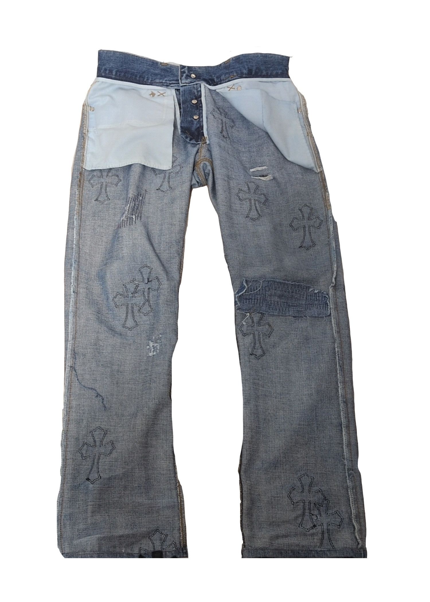 Chrome Hearts Chrome Hearts Dolce Gobbanna Patch Denim Jeans Size US 32 / EU 48 - 3 Thumbnail