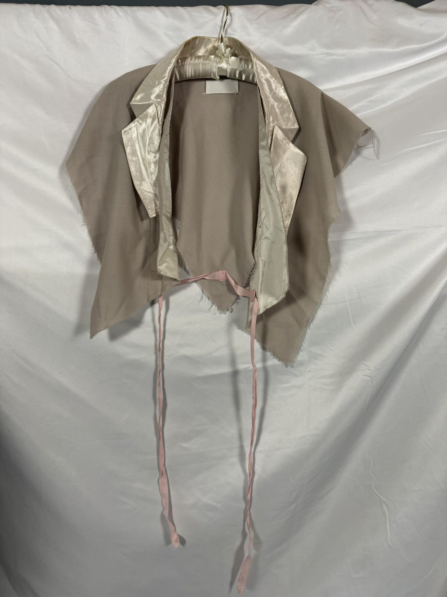 Maison Margiela Vintage Margiela Wool Asymmetric Draped Bolero Cape Taupe Size M / US 6-8 / IT 42-44 - 8 Thumbnail