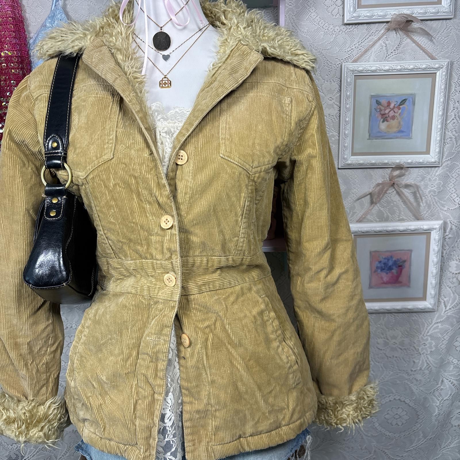 Other vintage fur penny lane corduroy jacket Size M / US 6-8 / IT 42-44 - 4 Thumbnail