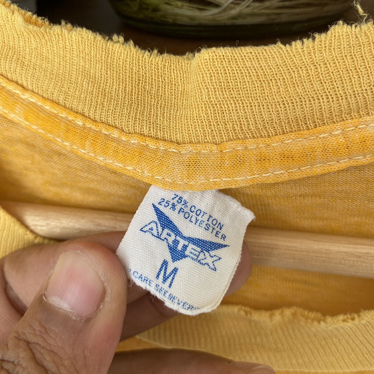 Vintage Thrashed Faded Vintage 70s John Brown University Ringer Tee Size US M / EU 48-50 / 2 - 6 Thumbnail