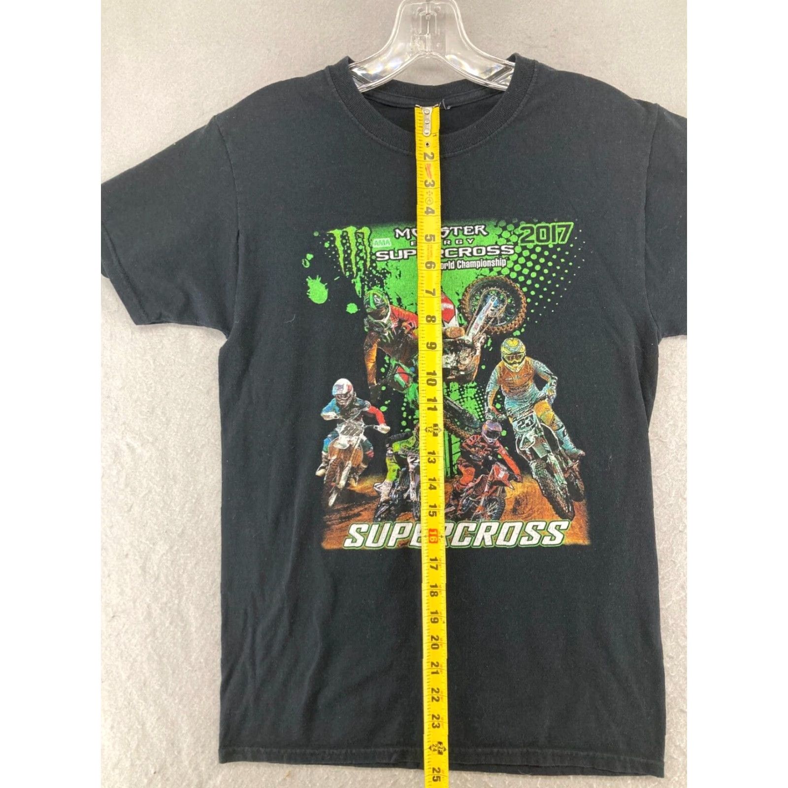 Vintage Monster Energy Graphic Print T-Shirt Medium Black Supercross Motocross 2017 Mens Size US M / EU 48-50 / 2 - 4 Thumbnail