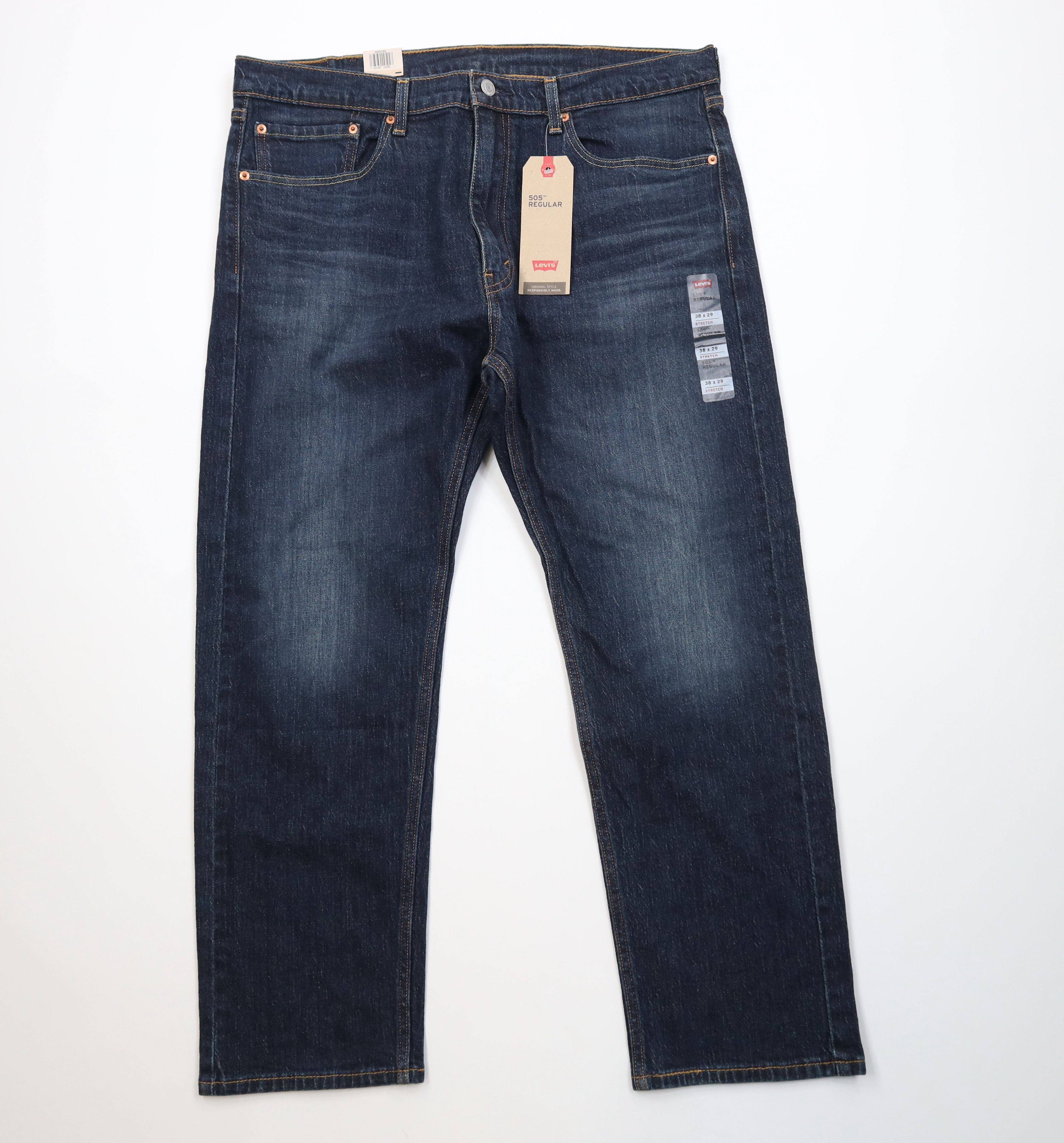 Levi's Deadstock Vintage Y2K Levis 505 Stretch Straight Leg Jeans Size US 38 / EU 54 - 1 Thumbnail