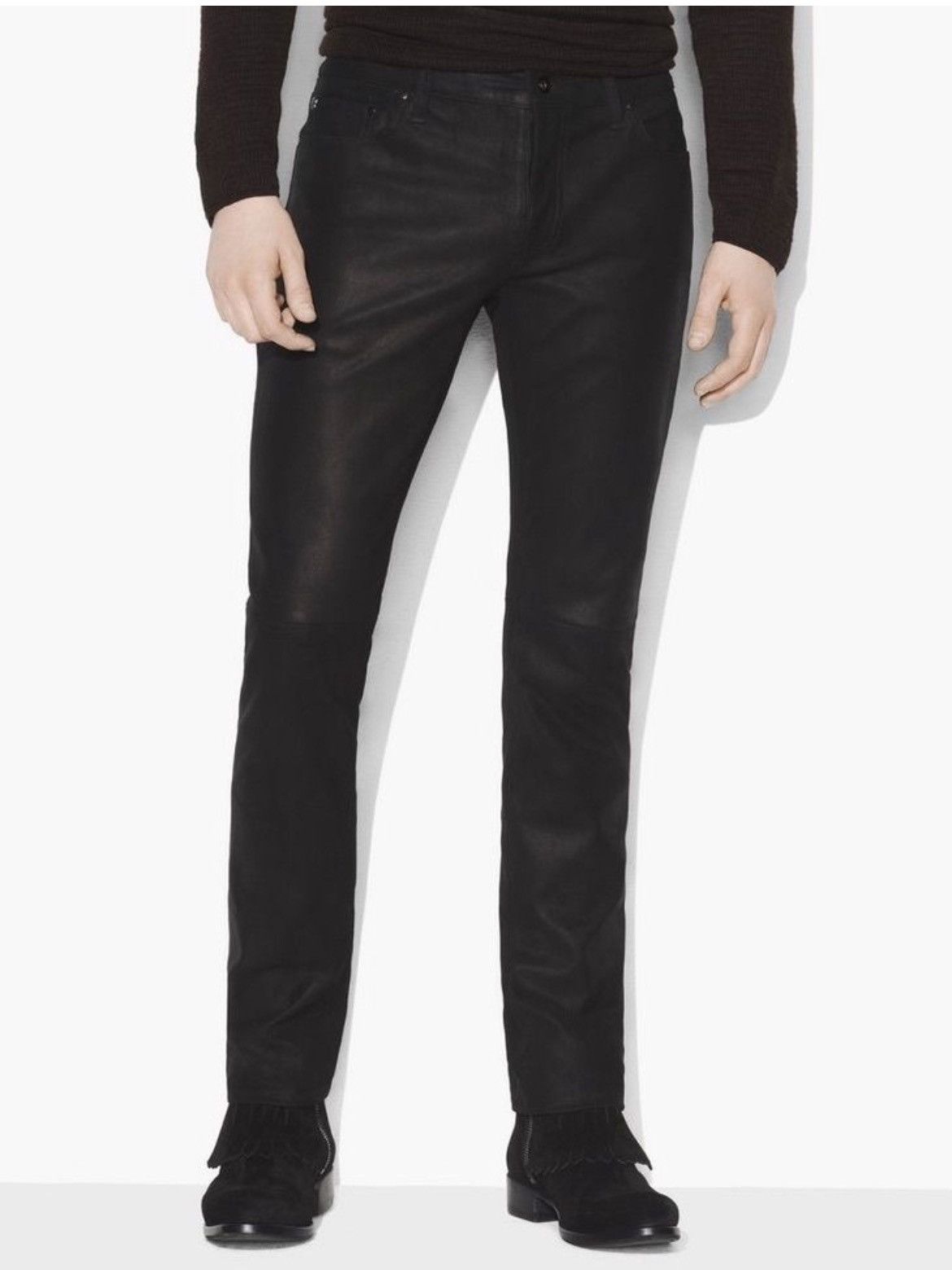 John Varvatos Leather Rockstar Jeans. 30 Size US 30 / EU 46 - 1 Thumbnail