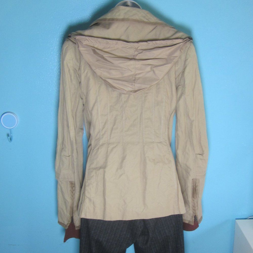 Elie Tahari Elie Tahari Womens Size M Khaki Zip Front Trench Style Stowa Size M / US 6-8 / IT 42-44 - 2 Thumbnail