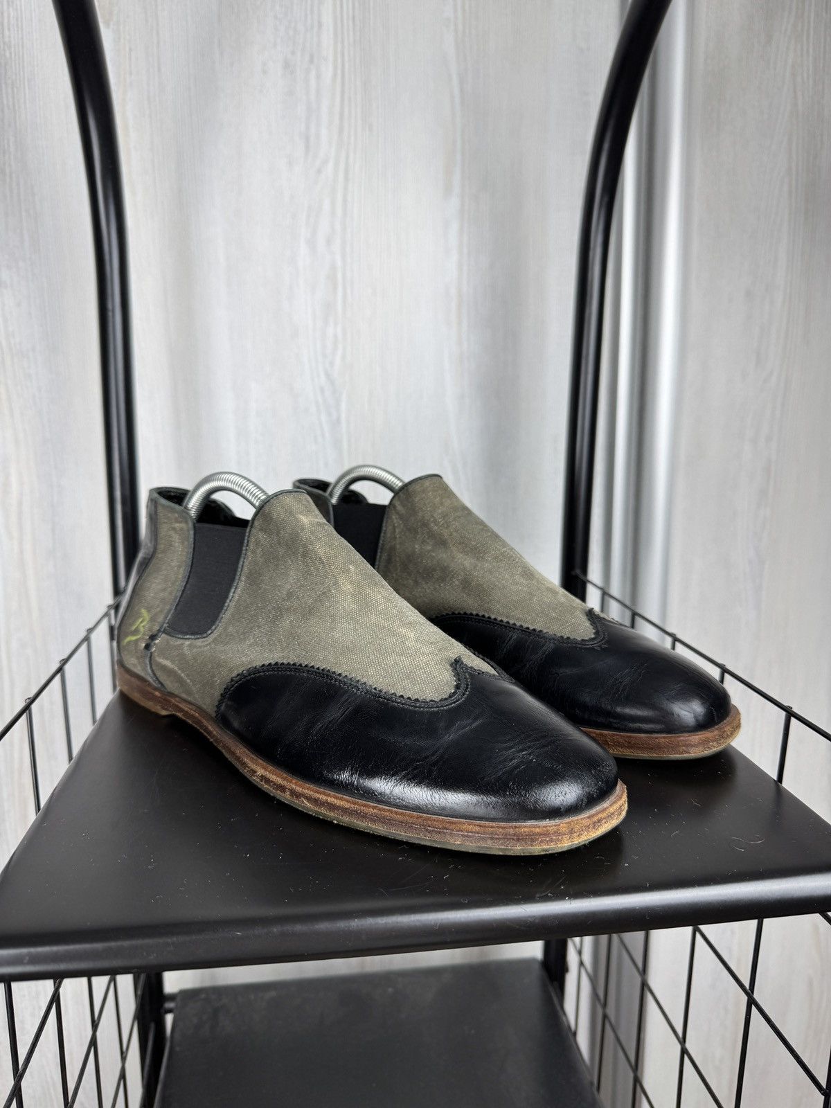 Barracuda Barracuda Grey Canvas Black Leather light chelsea boots 42 Size US 9 / EU 42 - 5 Thumbnail