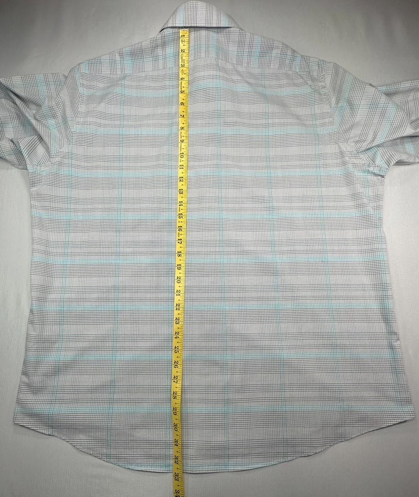 Van Heusen Van Heusen Wrinkle Free Button Down Gray Shirt 17-17.5/34-35 Size 44R - 4 Thumbnail