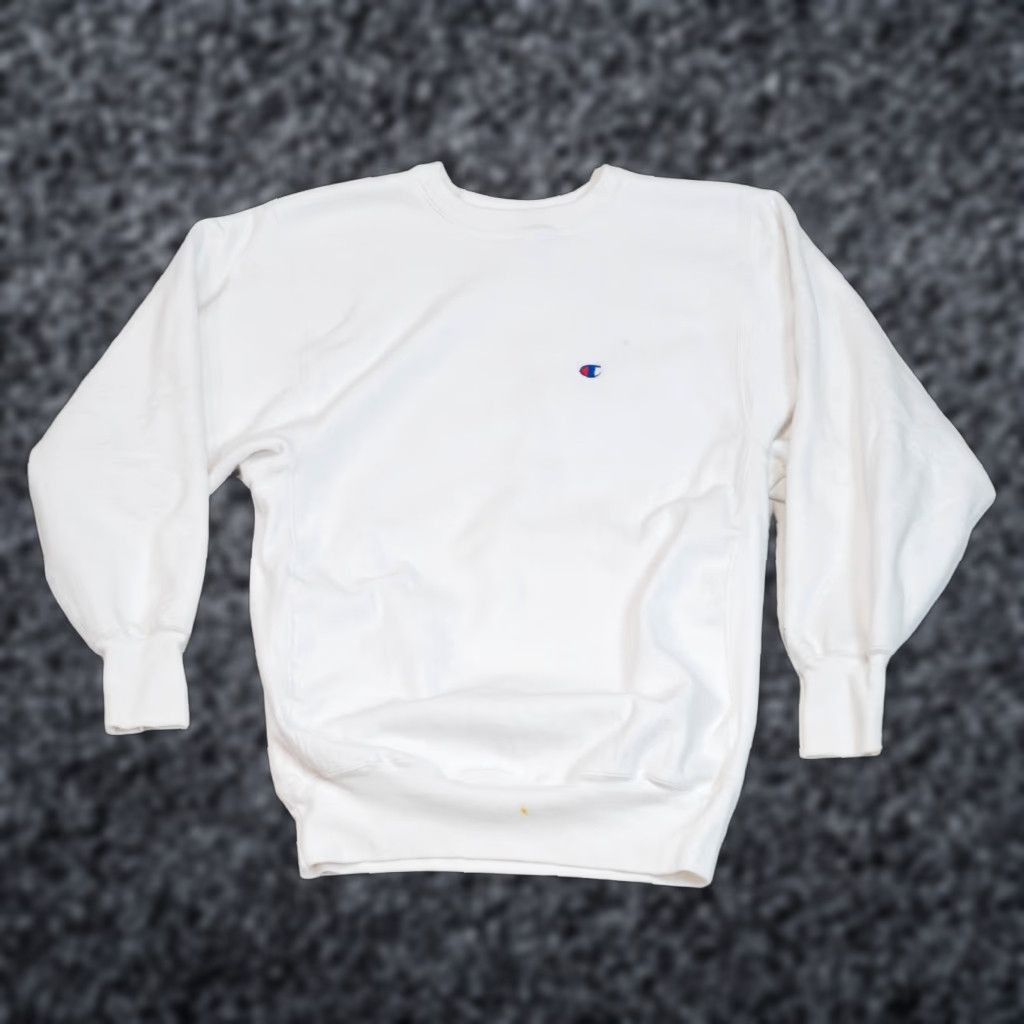 Champion VINTAGE Champion Reverse Weave Sweatshirt Crewneck Men 2XL White Sweatshirt 90s Made USA Size US XXL / EU 58 / 5 - 1 Thumbnail