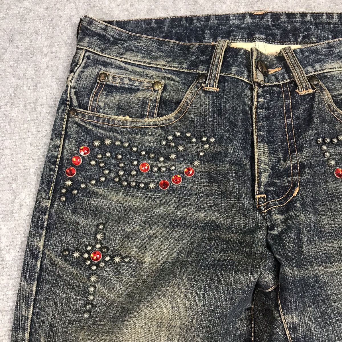 If Six Was Nine JAPAN STYLE FLARE DENIM CUSTOM CULTJPE BOOTCUT PANTS Size US 28 / EU 44 - 6 Thumbnail