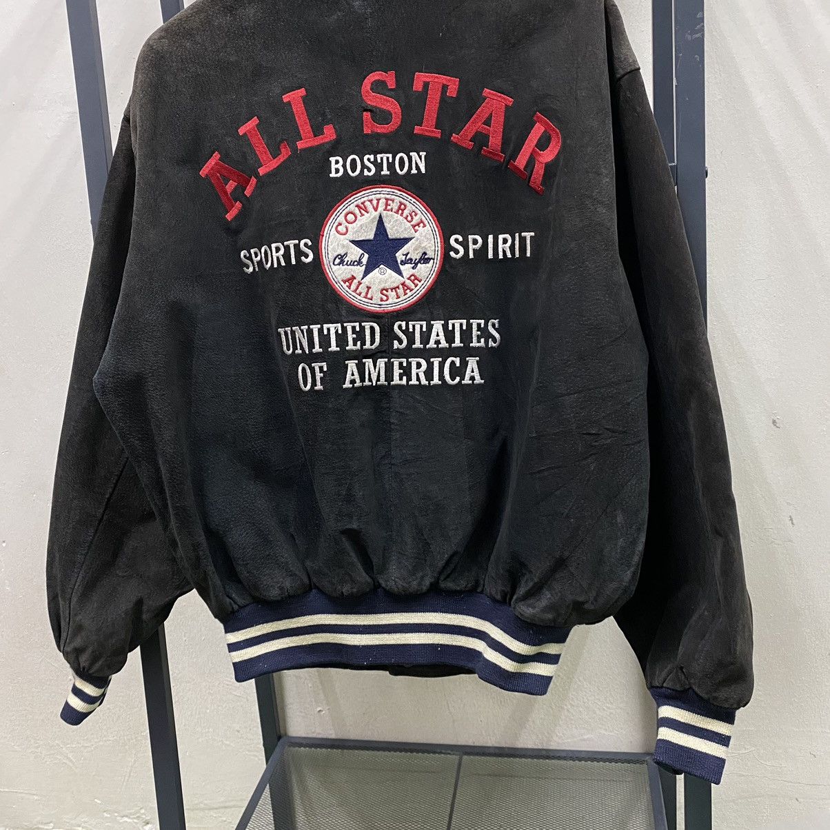 Converse × Vintage Vintage Converse Chuck Taylor Pig Skin Varsity Jacket Size US L / EU 52-54 / 3 - 5 Thumbnail