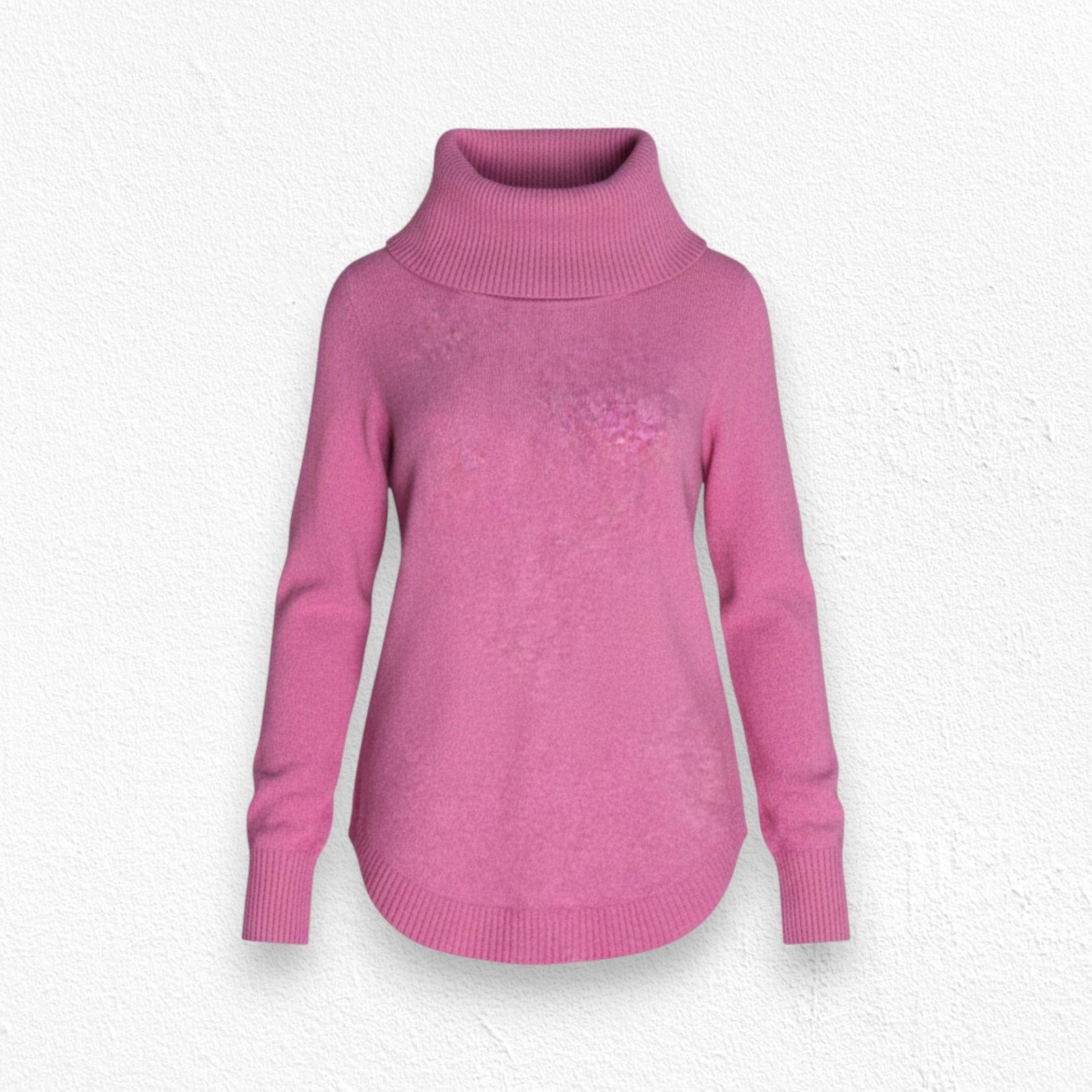 Other Tahari Pink Soft Turtleneck Sweater Size XS Size XS / US 0-2 / IT 36-38 - 1 Thumbnail