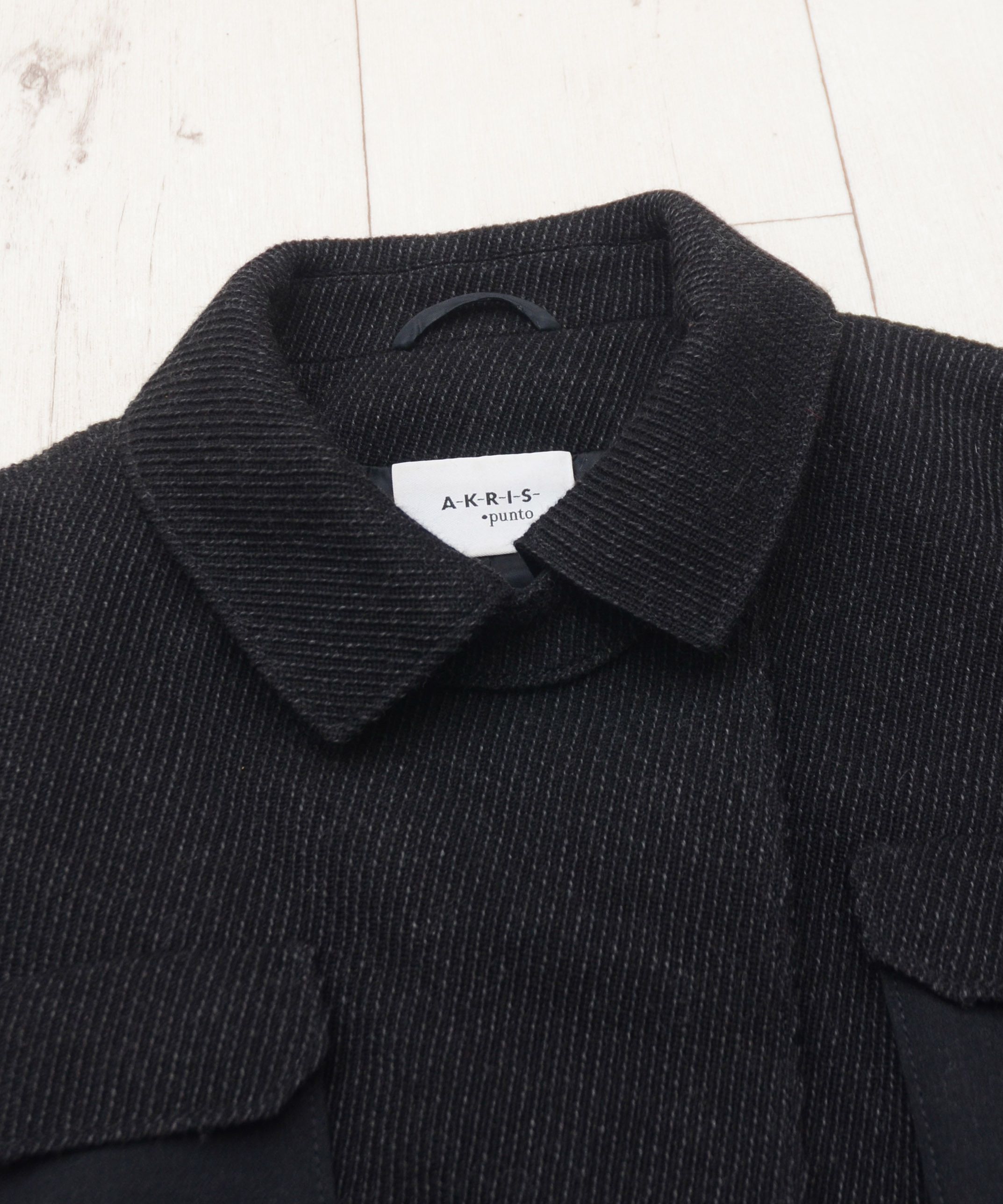 Akris × Designer Luxury Akris Punto Black Wool Coat Blazer Jacket Coudroy Size M / US 6-8 / IT 42-44 - 5 Thumbnail