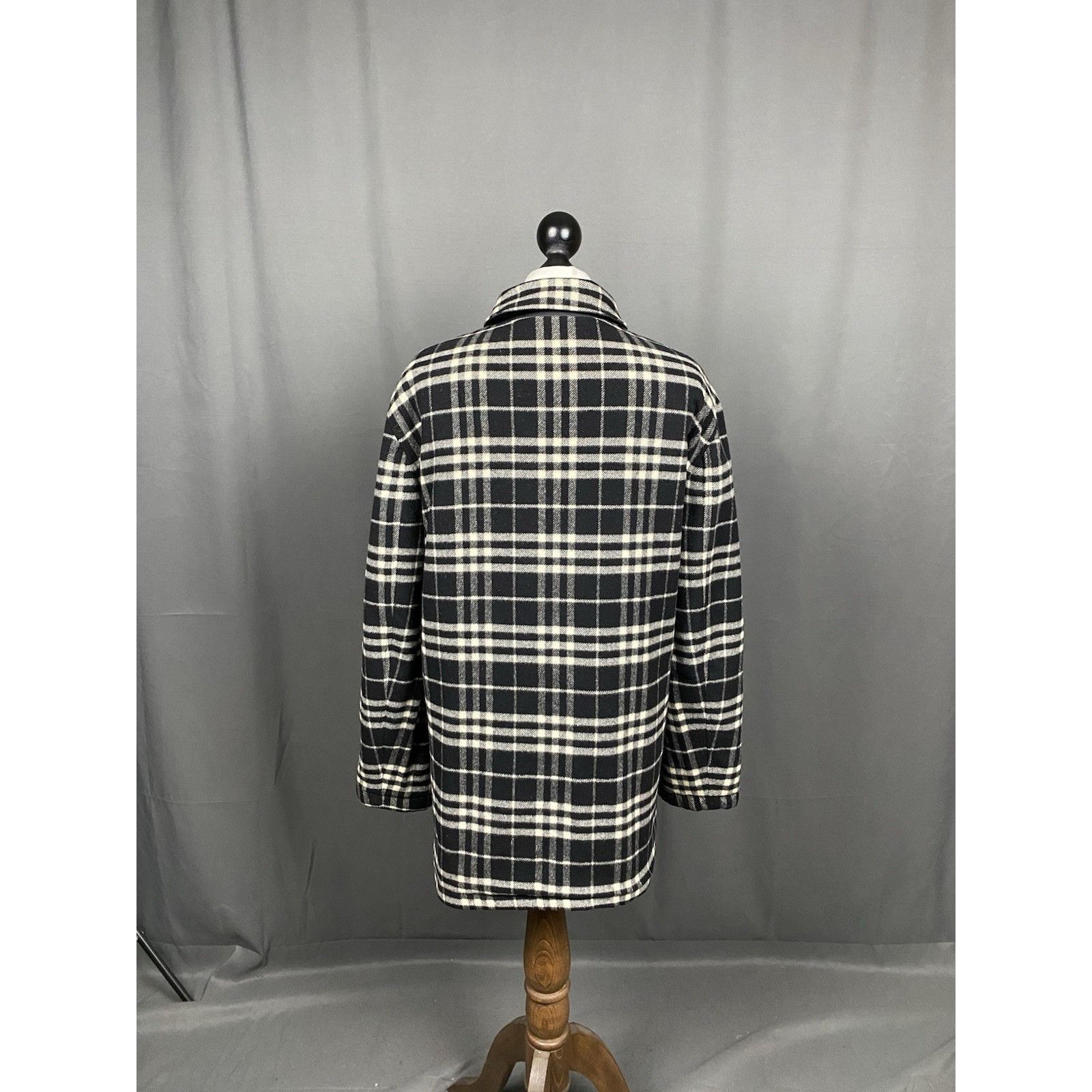 Burberry Burberry Nova Check Women's Black Wool Cashmere Reversible C Size XXL / US 16-18 / IT 52-54 - 10 Thumbnail