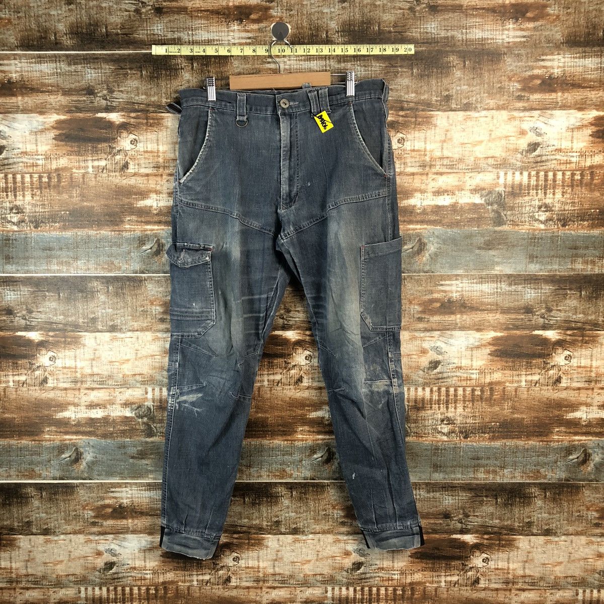 Japanese Brand Field Core Blue Distressed Denim Pants #A2106 Size US 32 / EU 48 - 1 Thumbnail