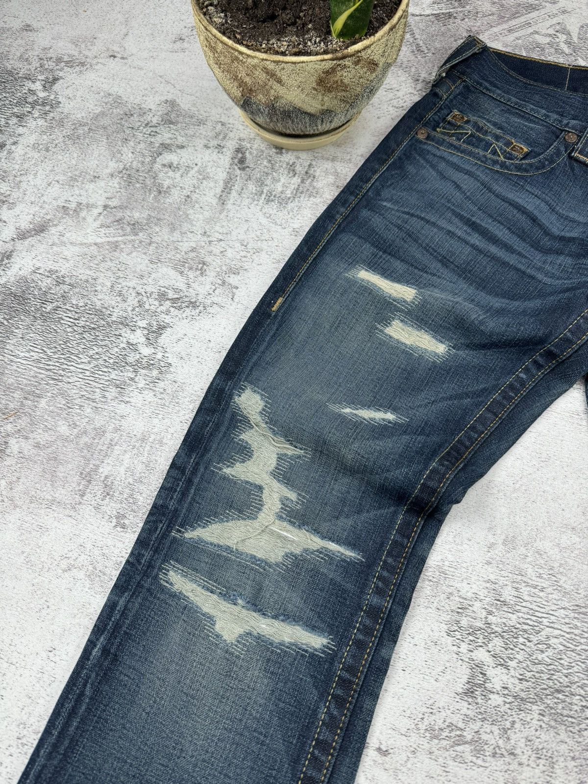 True Religion Vintage Distressed Y2K Avant Gard Rare True Religion Jeans Size US 29 - 5 Thumbnail