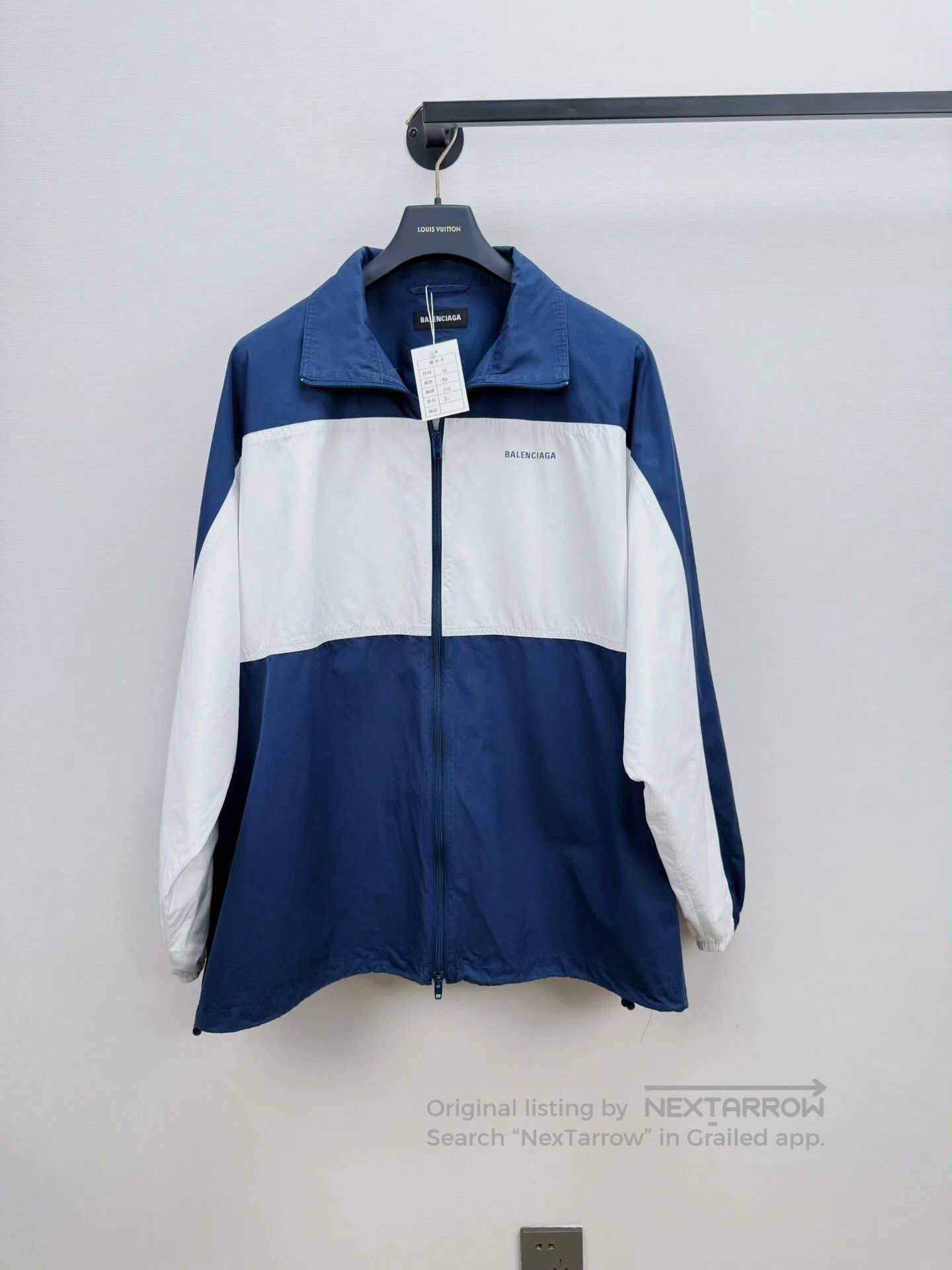 Balenciaga Balenciaga Blue White Windbreaker Jacket. Size US L / EU 52-54 / 3 - 1 Thumbnail