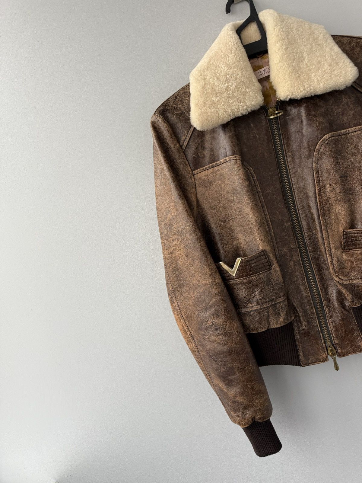 RED Valentino Red Valentino Leather Aviator Jacket Womans Size S / US 4 / IT 40 - 4 Thumbnail