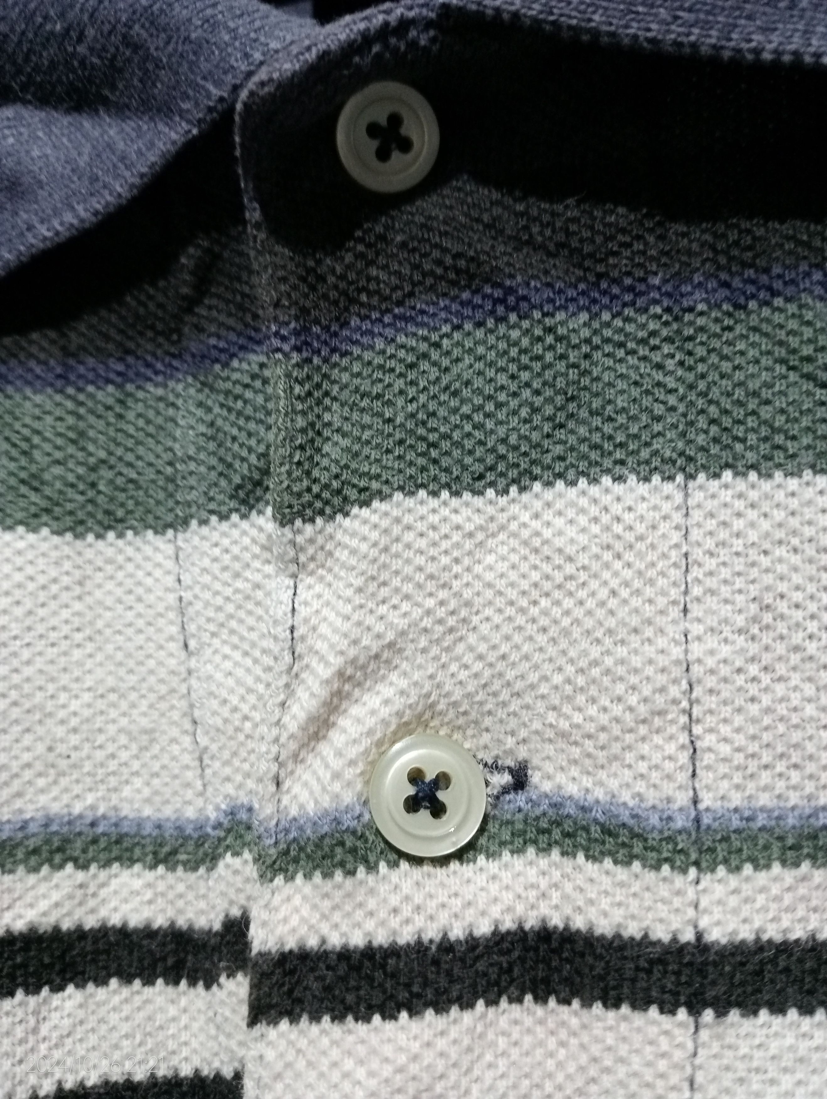 Polo Ralph Lauren VTG '90s Polo by Ralph Lauren Made in USA Stripe Polo Shirt. Size US L / EU 52-54 / 3 - 5 Thumbnail